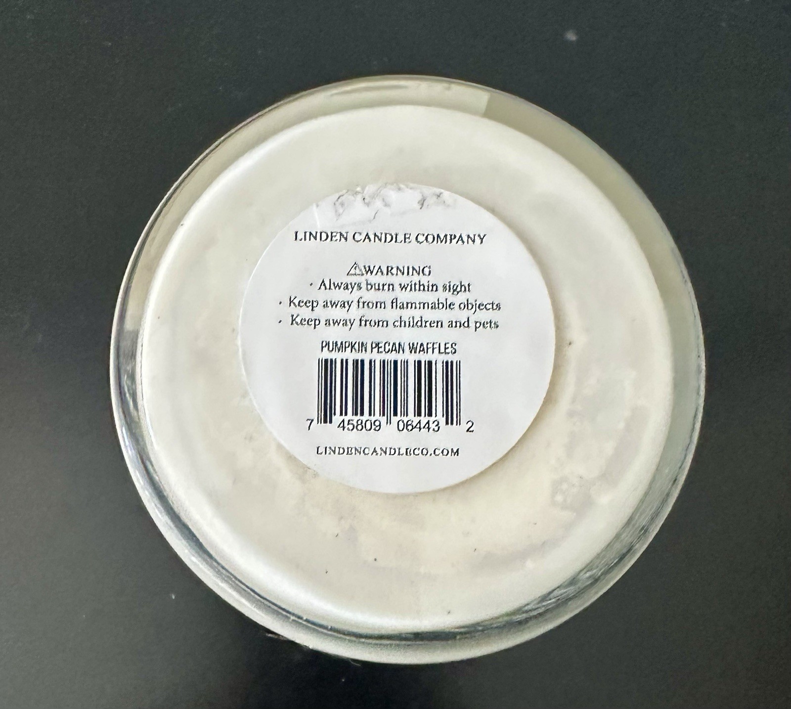 NEW Candle . Linden SOY Candle- Pumpkin Pecan Waffle Scented