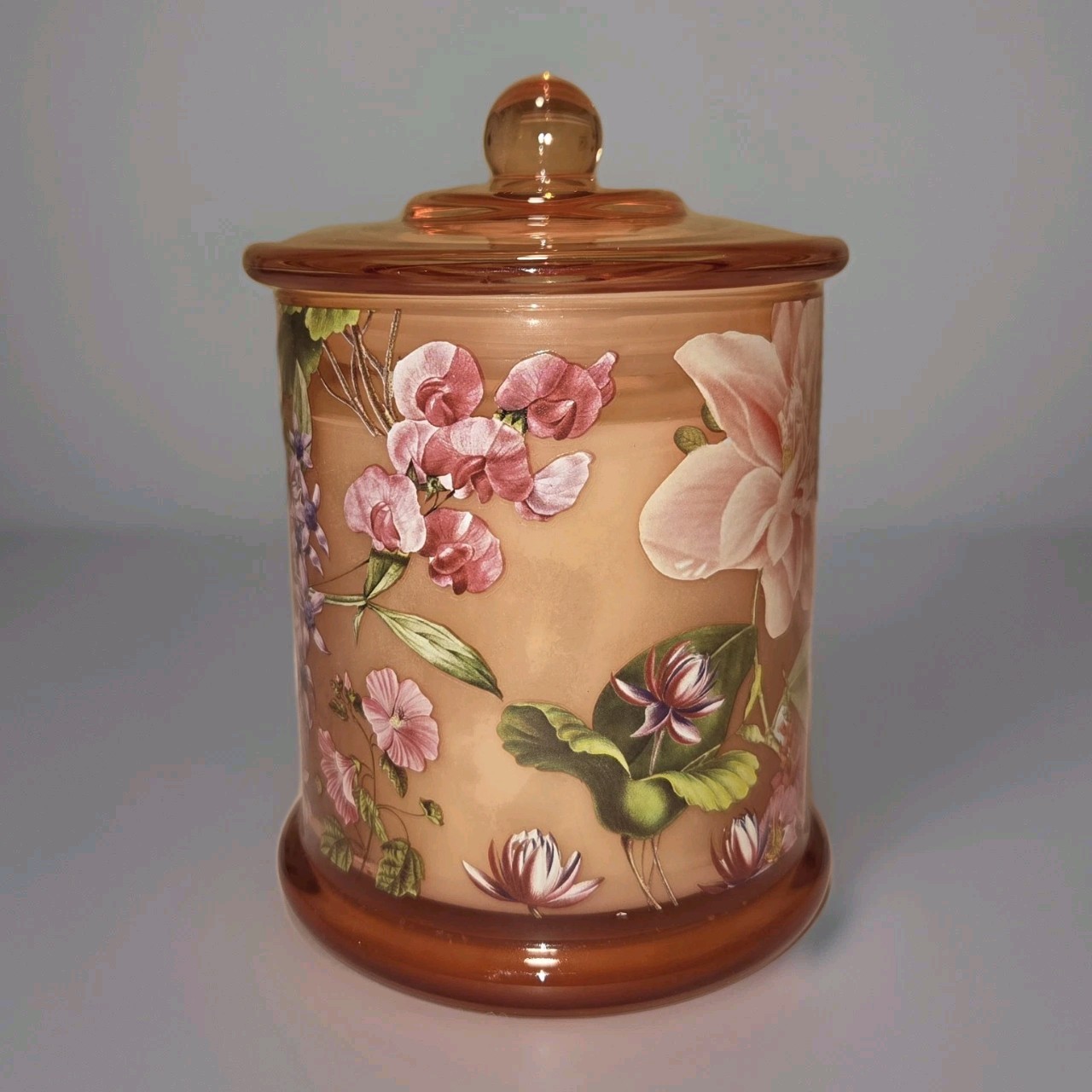 M&SENSE Peony Candle Jar Botanical Decorative Home Scented Organic Soy 12.7oz