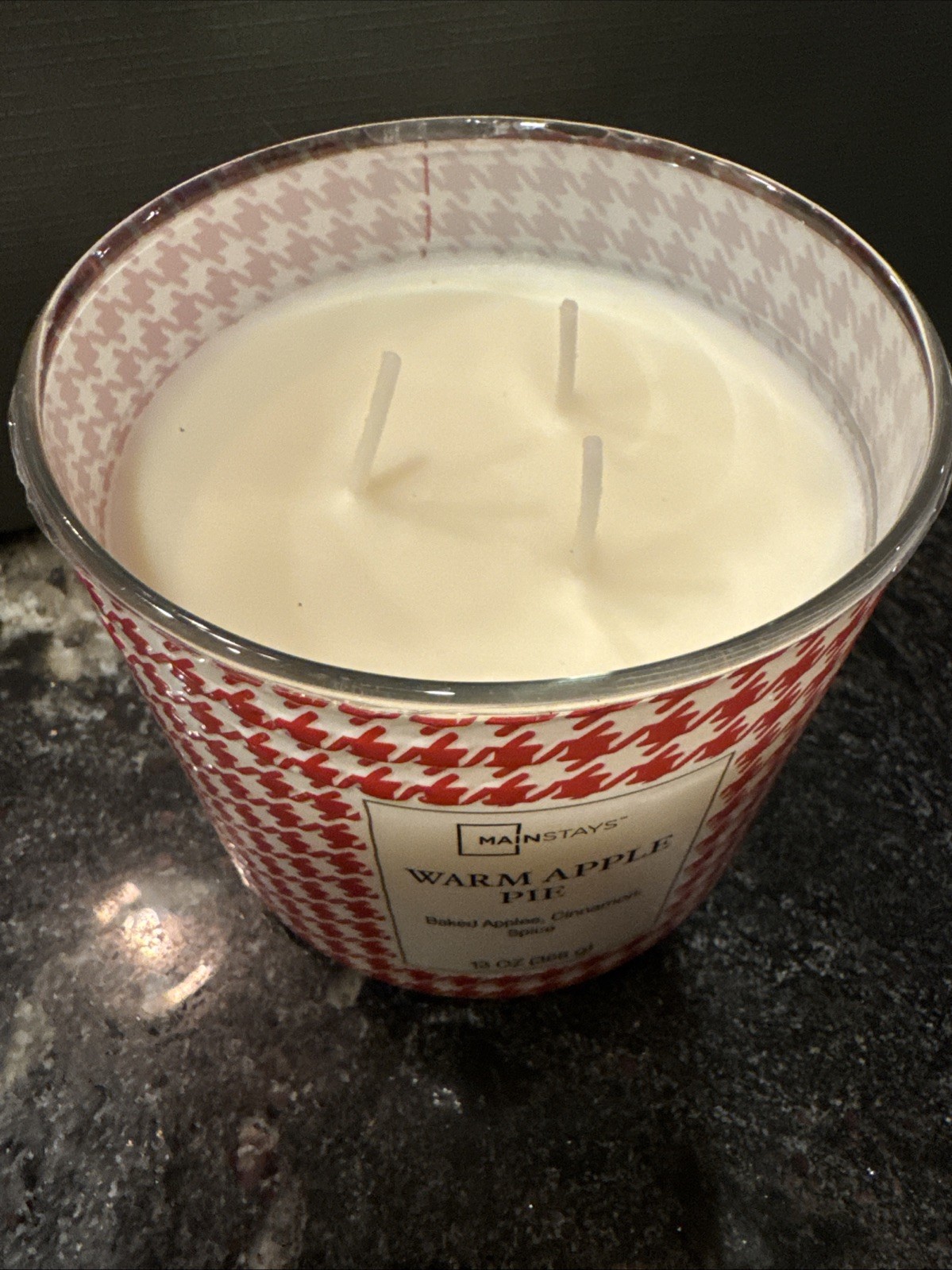 Mainstays Warm Apple Pie Baked Apples, Cinnamon Spice Candle 13 OZ New