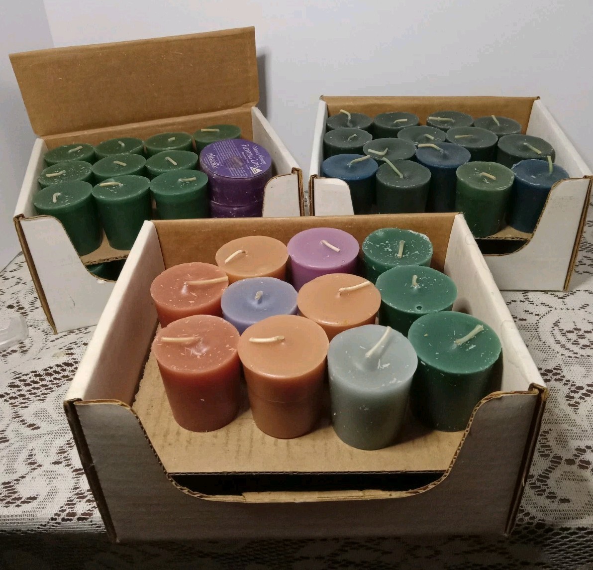 Lot Of 70+ Votive Candles, Asst Scents, Blue Ridge Brand-Hand Poured Wax NC Mtns