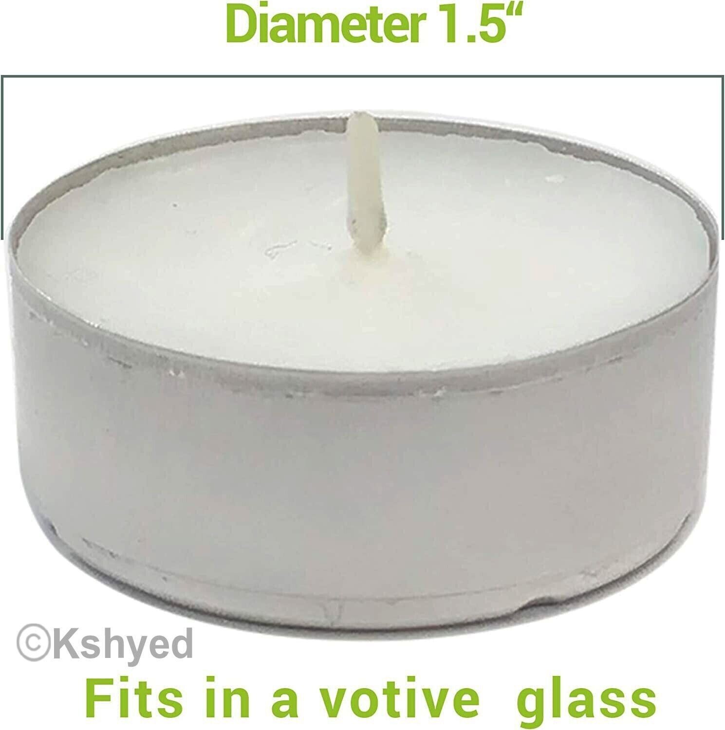 50 PCS Unscented Tealight Candles 2.5 Hour Burn Time White Dripless Long Lasting