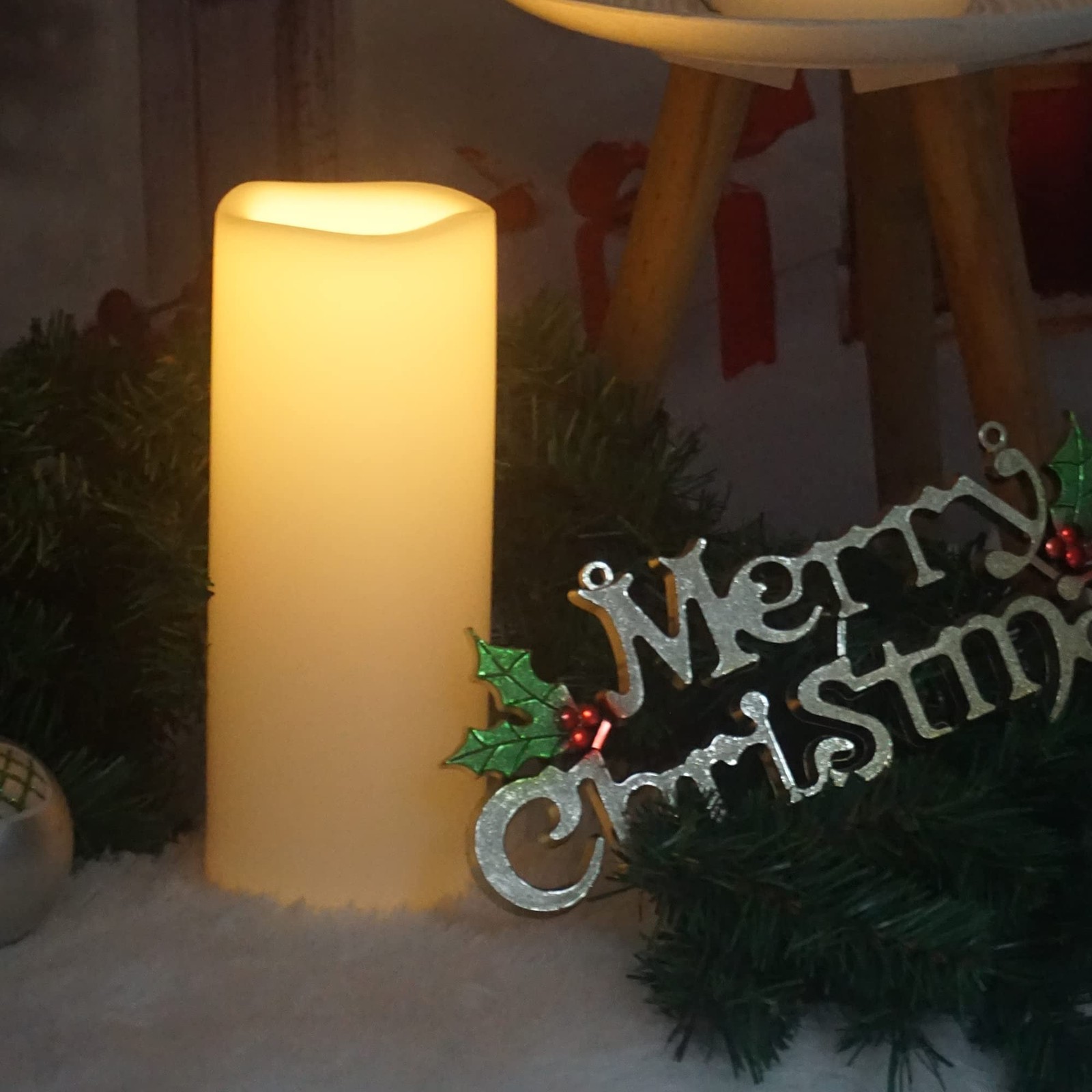 CANDLE CHOICE Waterproof 4 inches in diameter, 10 height, White