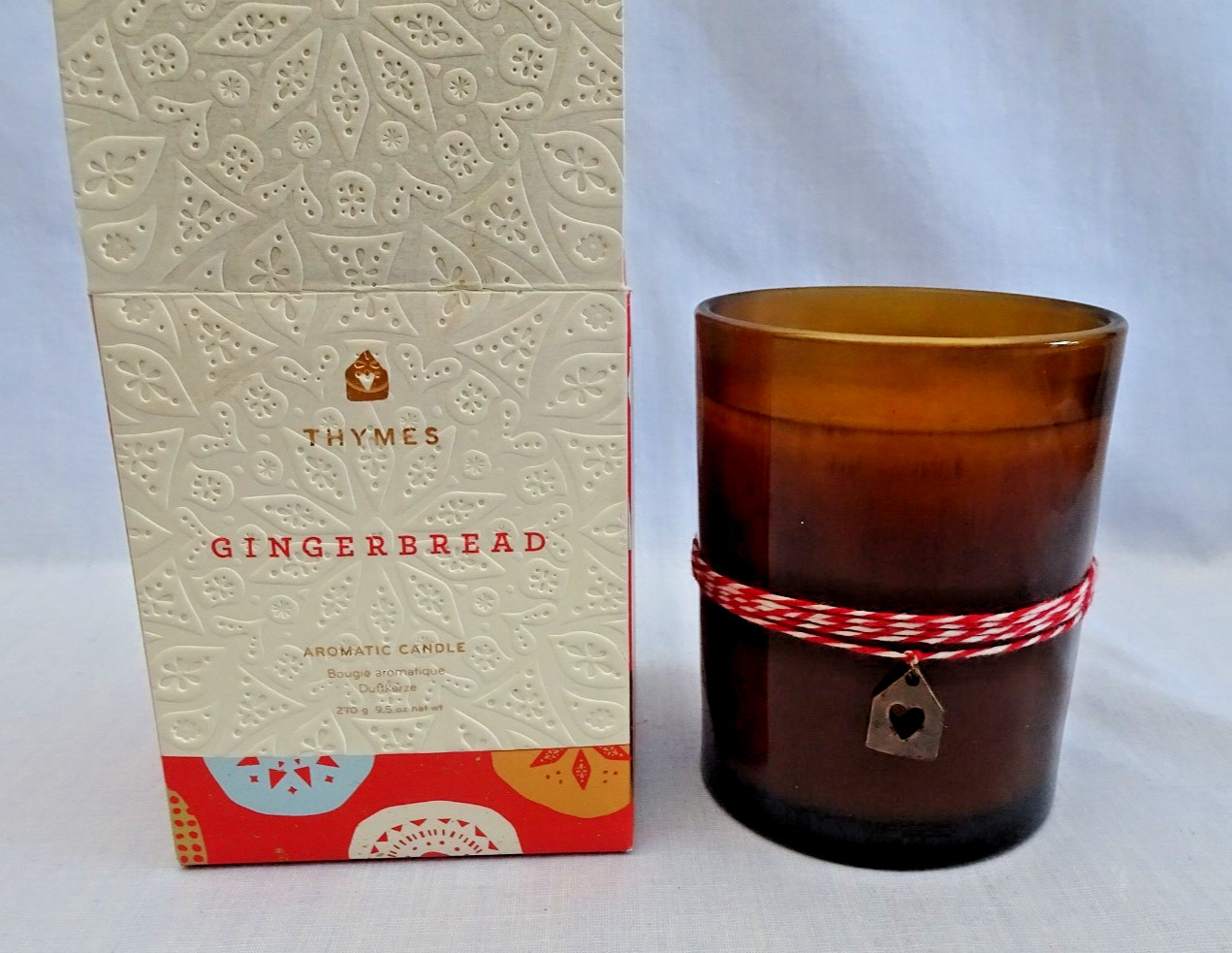 THYMES Gingerbread 9.5oz/270g Aromatic Candle 4″ Size NIB