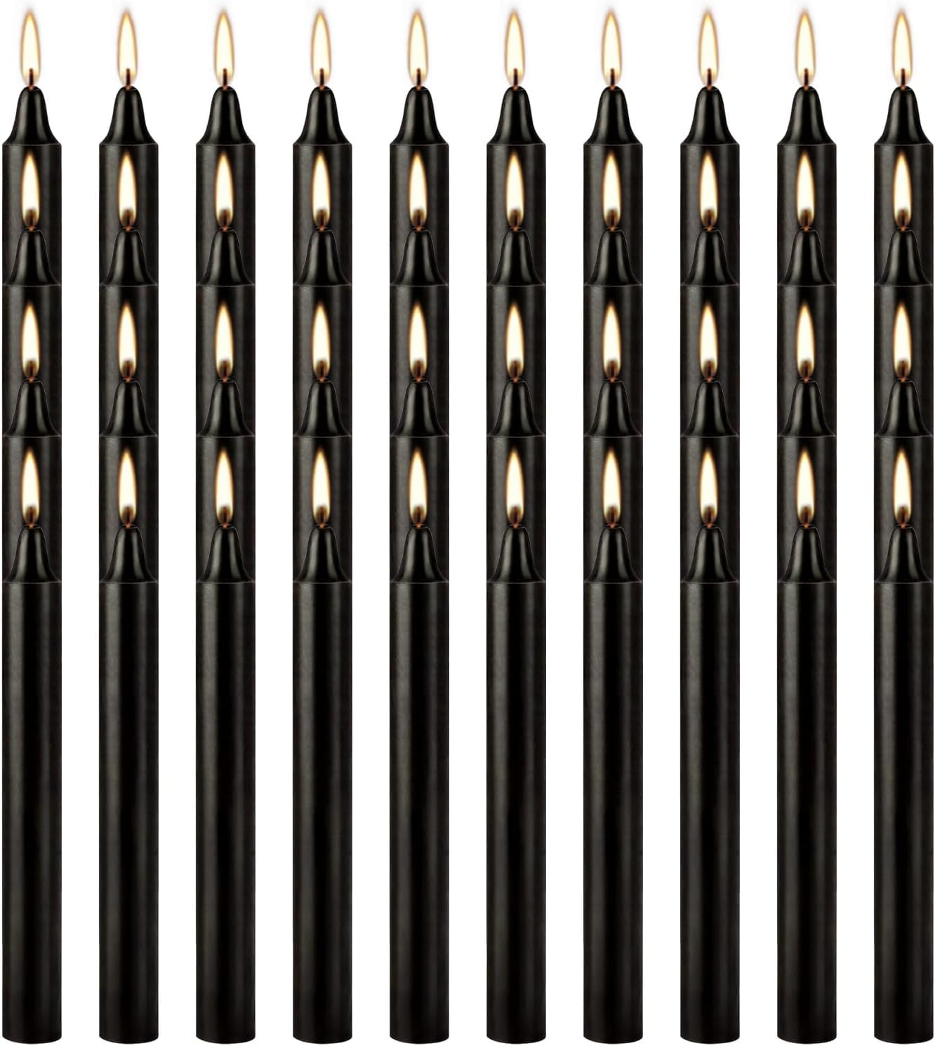 Set of 40 Black Candles Ã¢â‚¬â€œ Spell Chime Candles for Halloween Rituals Pr…