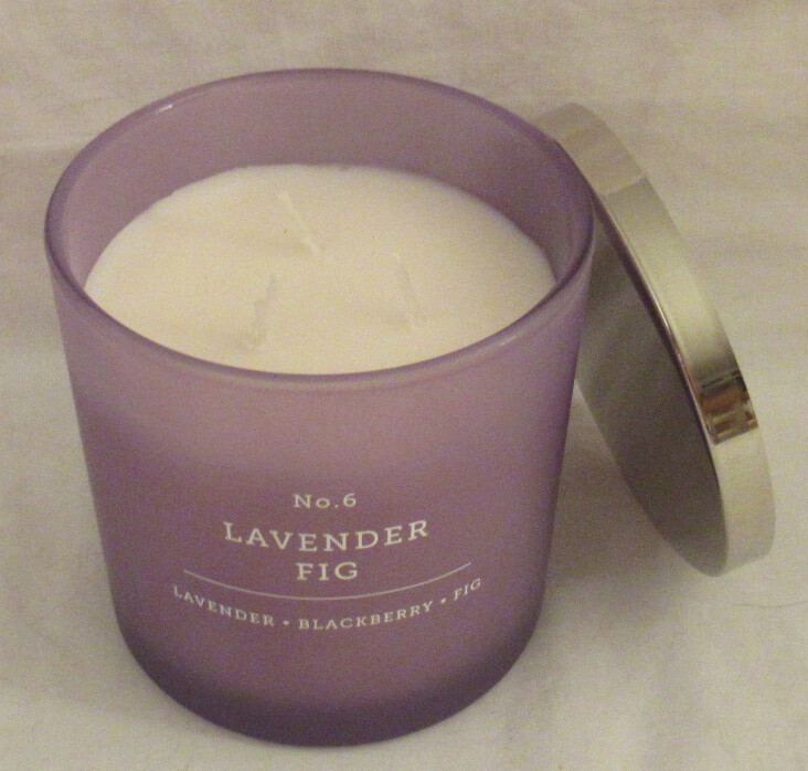 Kirkland’s 13 oz Large Jar 3-Wick Candle 28-32 hours No. 6 LAVENDER FIG
