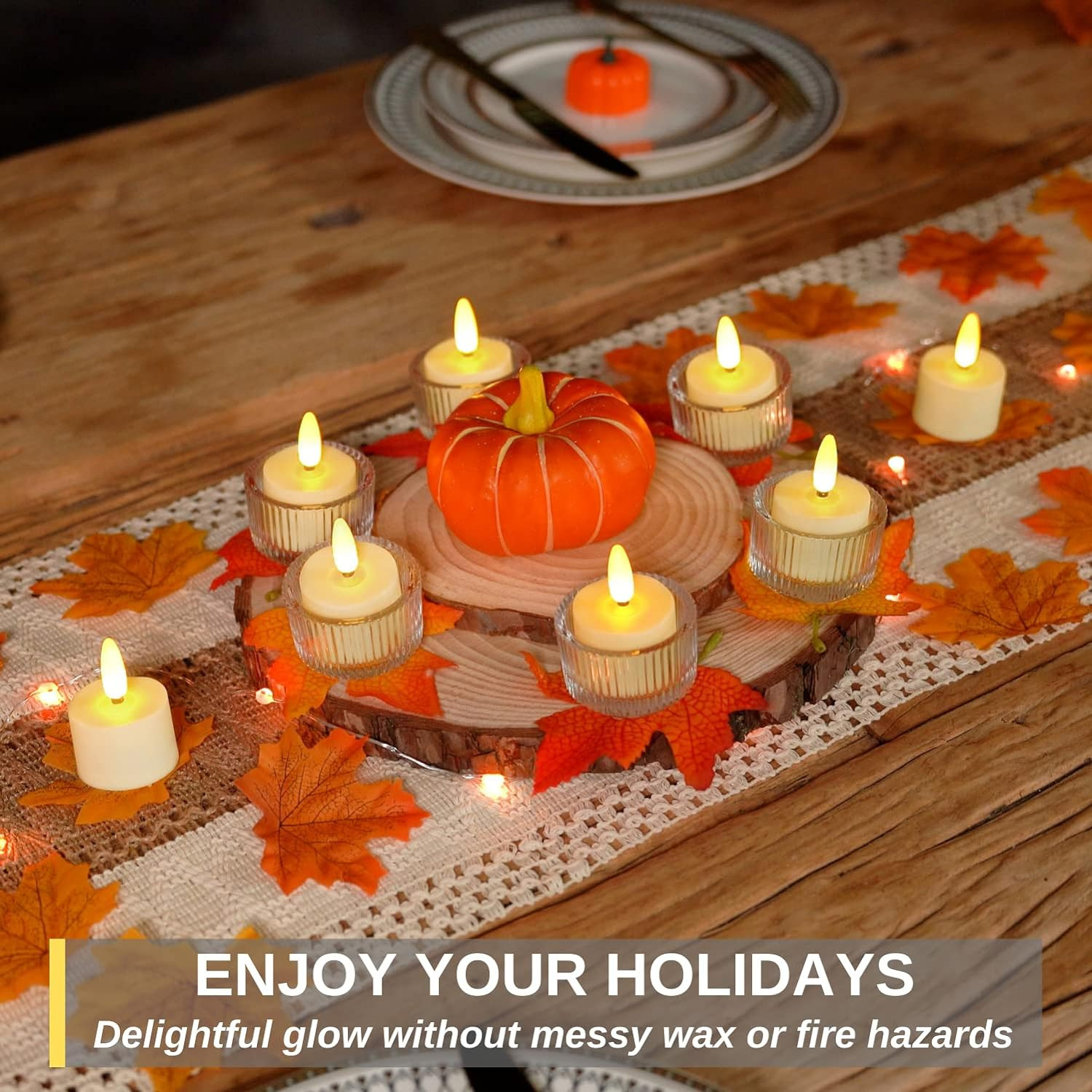 Homemory Flameless Rechargeable Tea Lights with Remote Timer – LED Tea Lights Ba