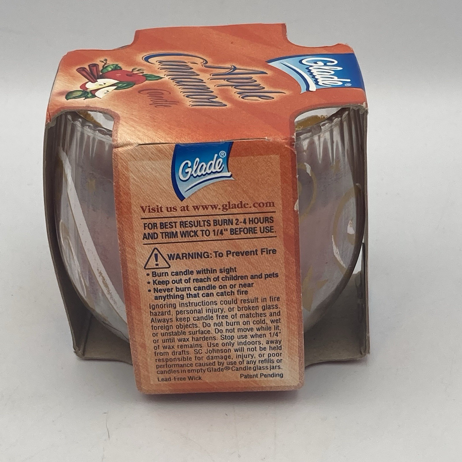 Glade Candle Christmas 2003 Gingerbread Spice Glistening Snow Apple Cinnamon