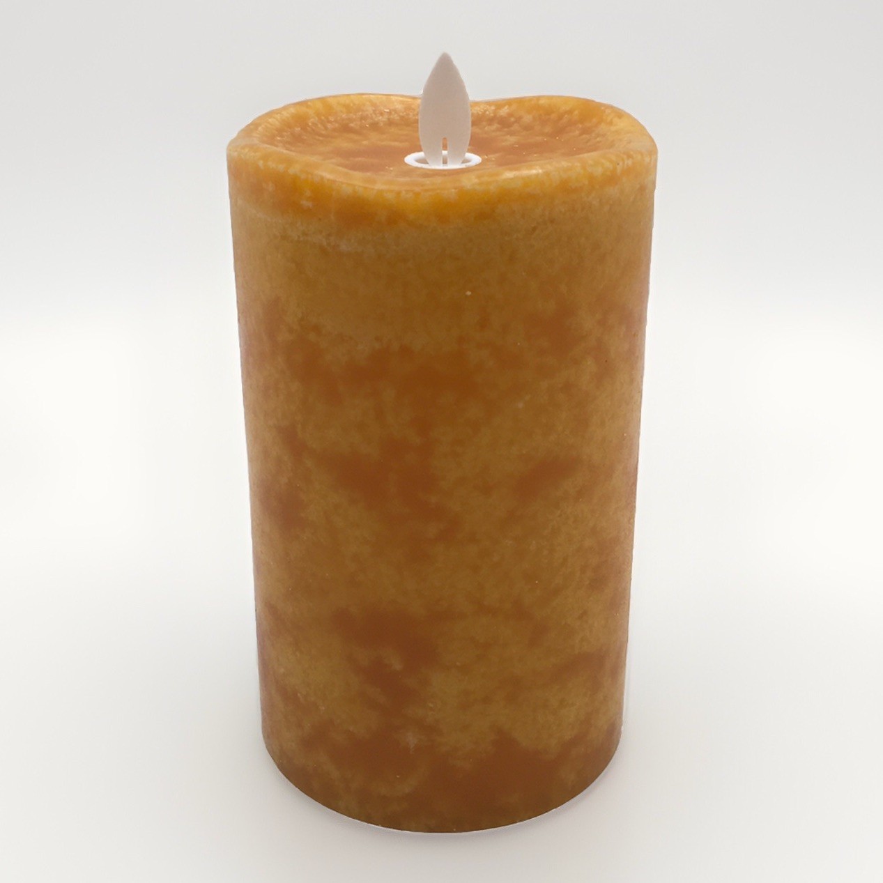 Mirage 6 in. Brown Spice Mottled Flameless LED Pillar Candle