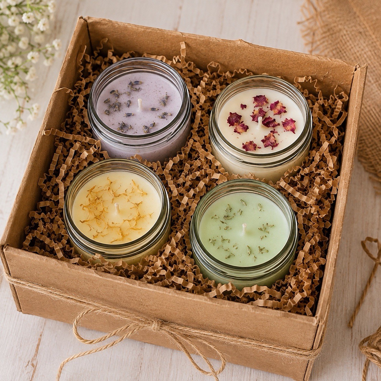 Scented Candle Set Of 4 Mystery Candles – Soy Wax USA Handmade 100%