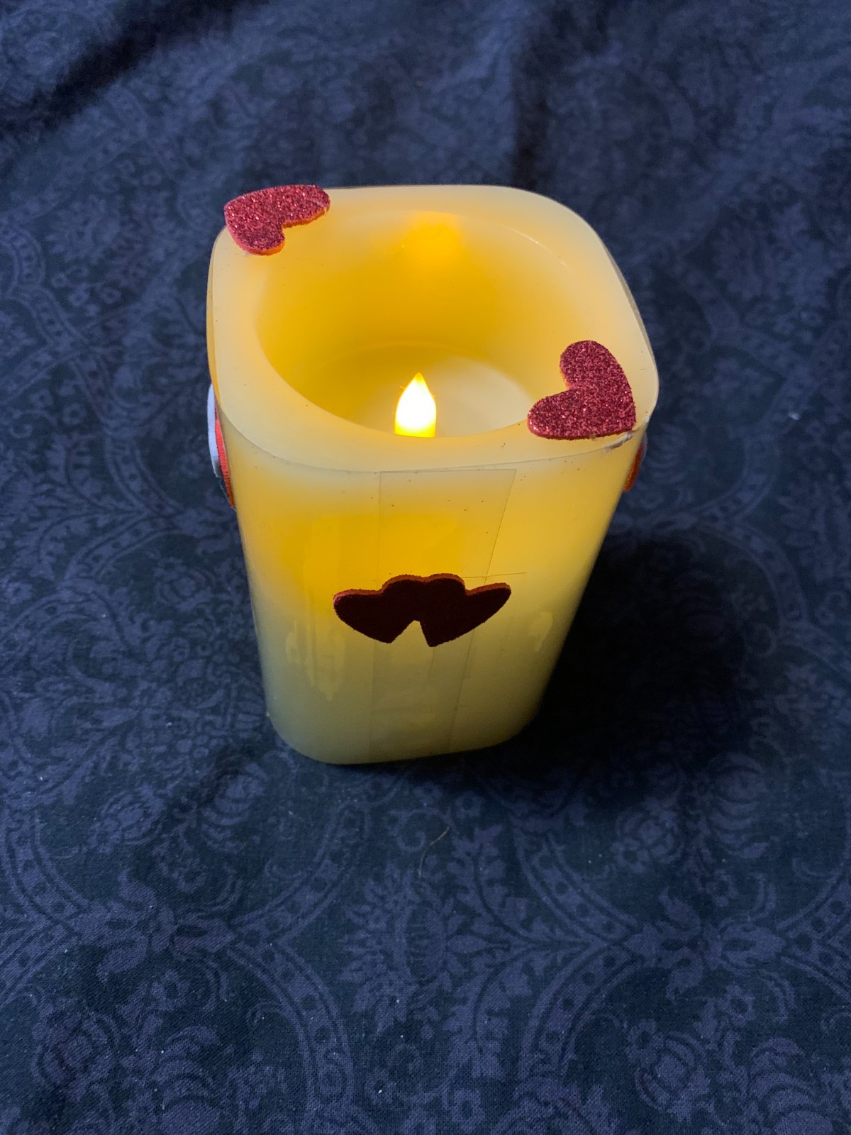Flameless Light Bulb Heart Candle