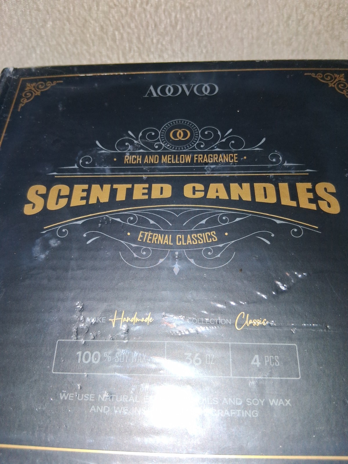 Scented Candles for Men – 4 Pack Candles for Home Scented, 36oz Soy Wax, 200 …