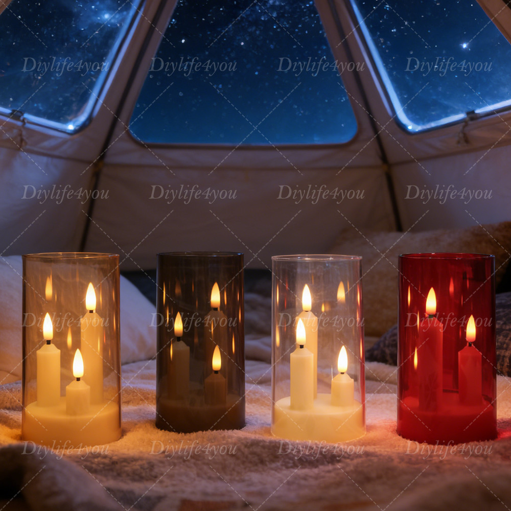 3-in-1 Flameless Flickering LED Taper Candles Battery Operated Wedding Party US