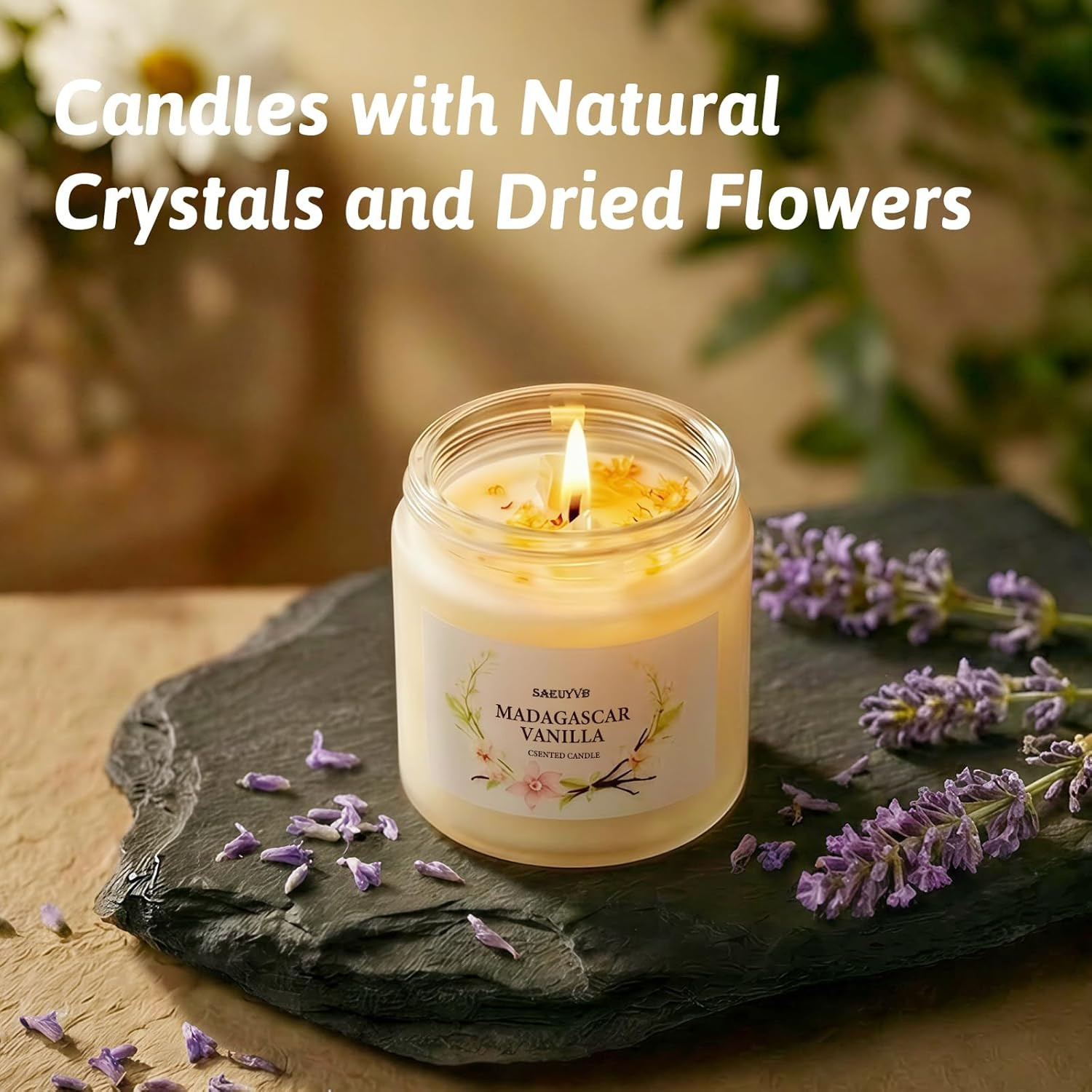 8 Pack Scented Candles for Home,28Oz Crystal Soy Candles-200 Hour Long Lasting,A