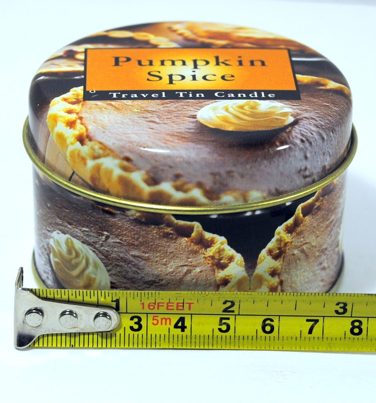 Pumpkin Spice Travel Tin Candle 3″ X 2″ 100 gms 3.53 oz Made in India
