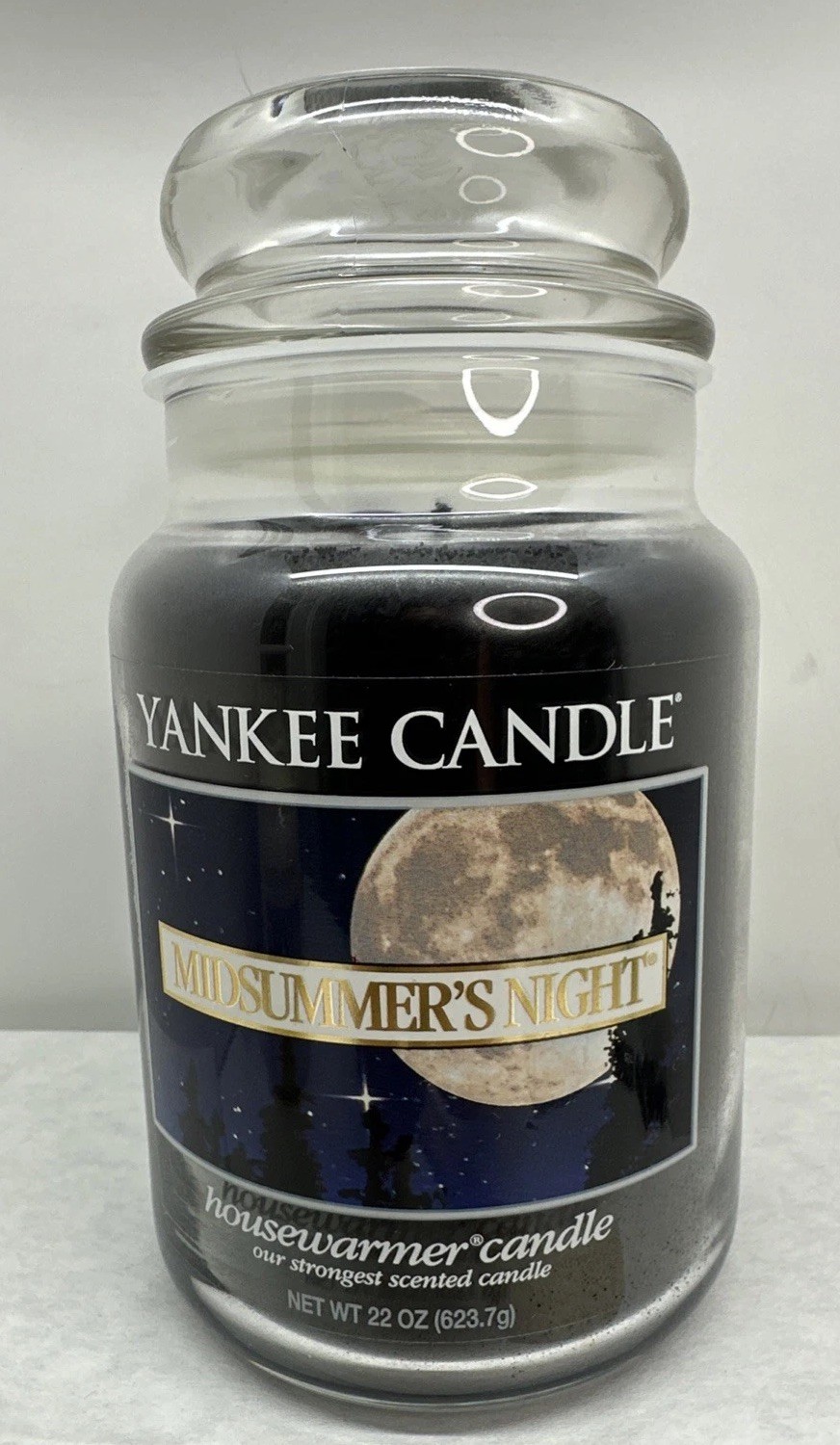 Yankee Candle MIDSUMMERS NIGHT 22oz Large Jar Original White Label Housewarmer