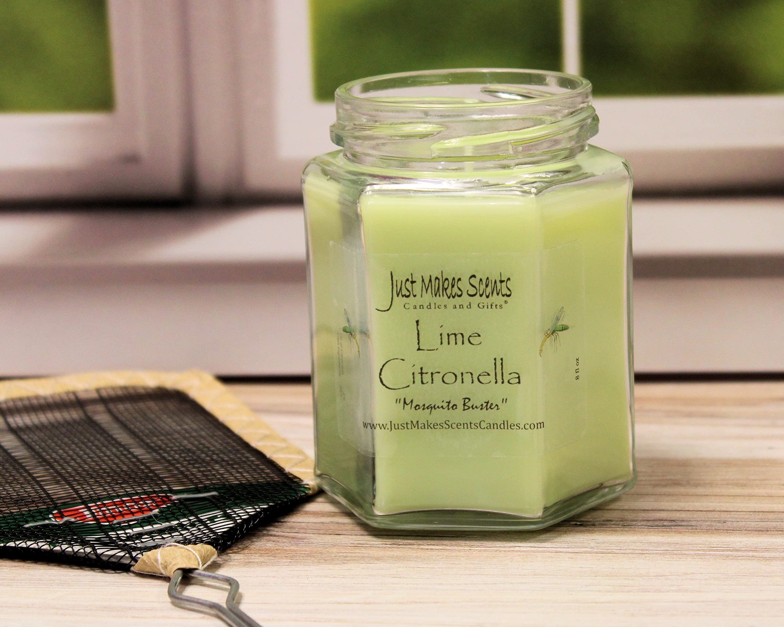Lime Citronella Scented Blended Soy Candle for Indoor Use by Just Makes Scent…