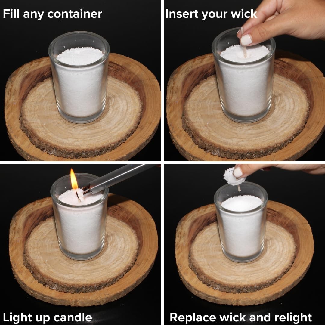10 lb White Unscented Pearled Candle Sand Wax Candle Long Lasting Powder Natural