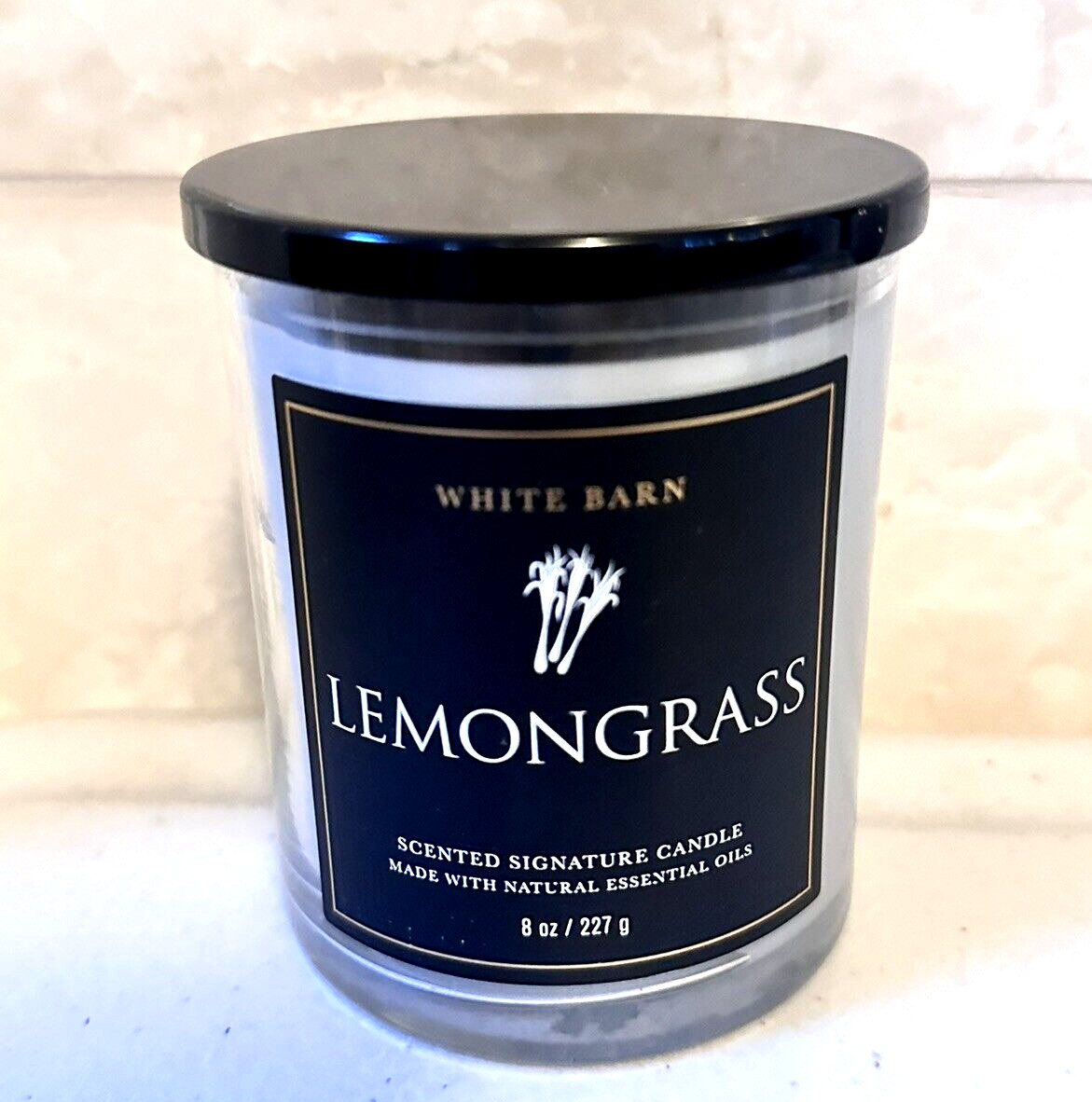 Bath & Body Works Lemongrass Candle Single Wick Scented Essential Oils NEW APR