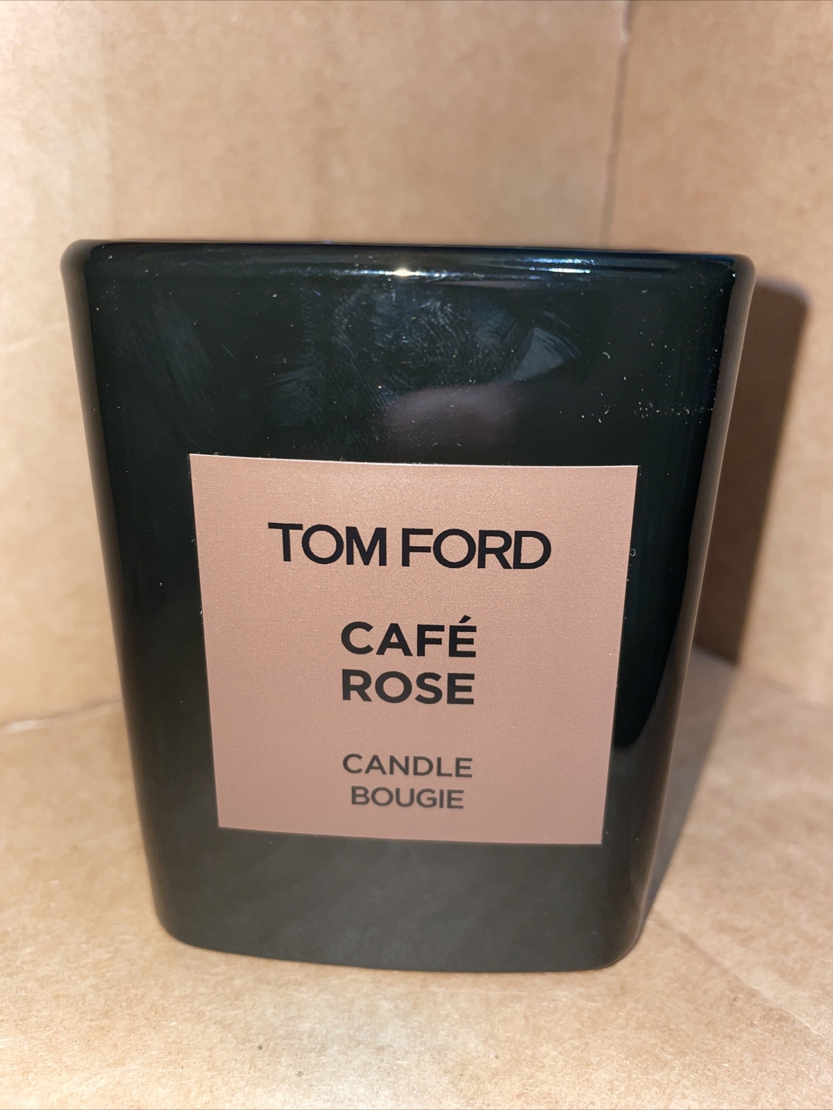 CAFE ROSE Tom Ford Candle Bougie in Brown Glass IMPERFECT New No Box
