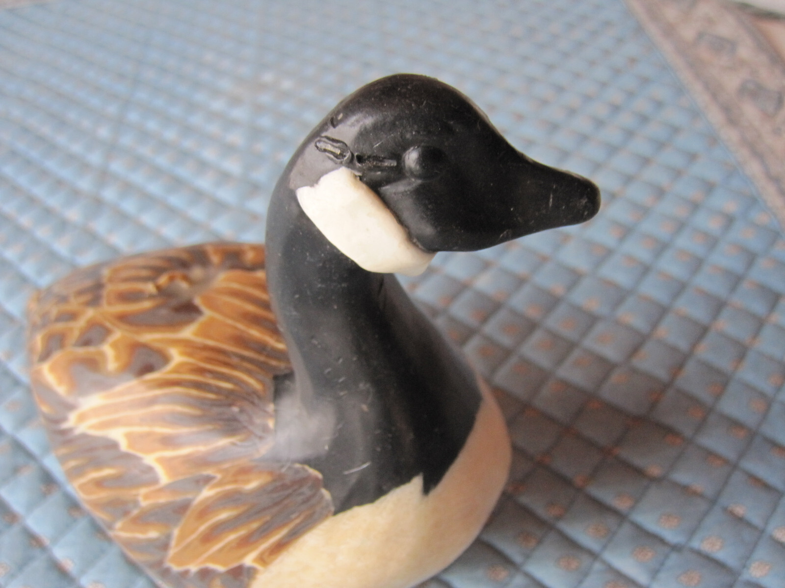 Wax carved candle Canada Goose figure, fall decor