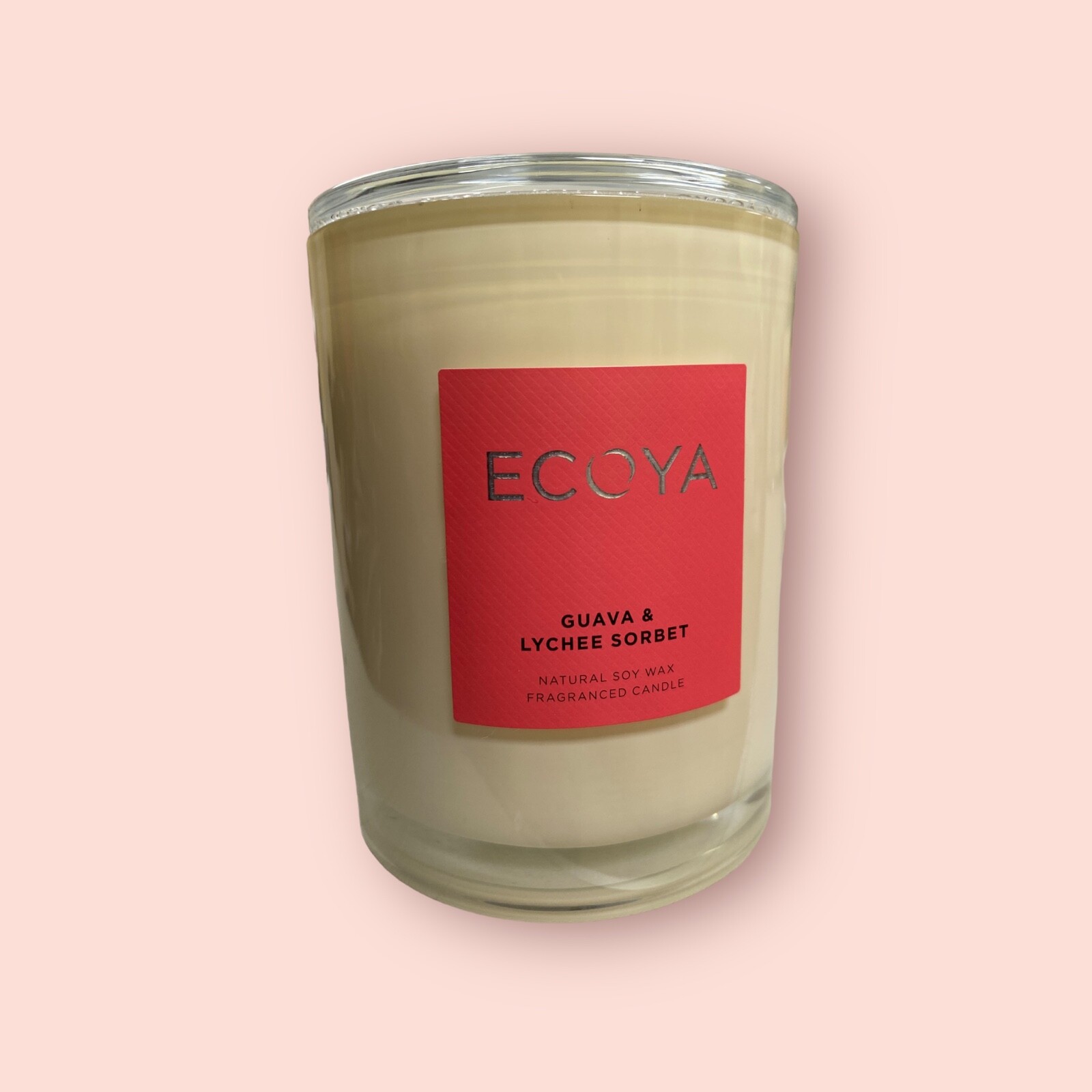 Ecoya Metro Jar Natural Soy wax Candle/ Guava / 9.5 Oz-55hr Burn Time/ NEW!