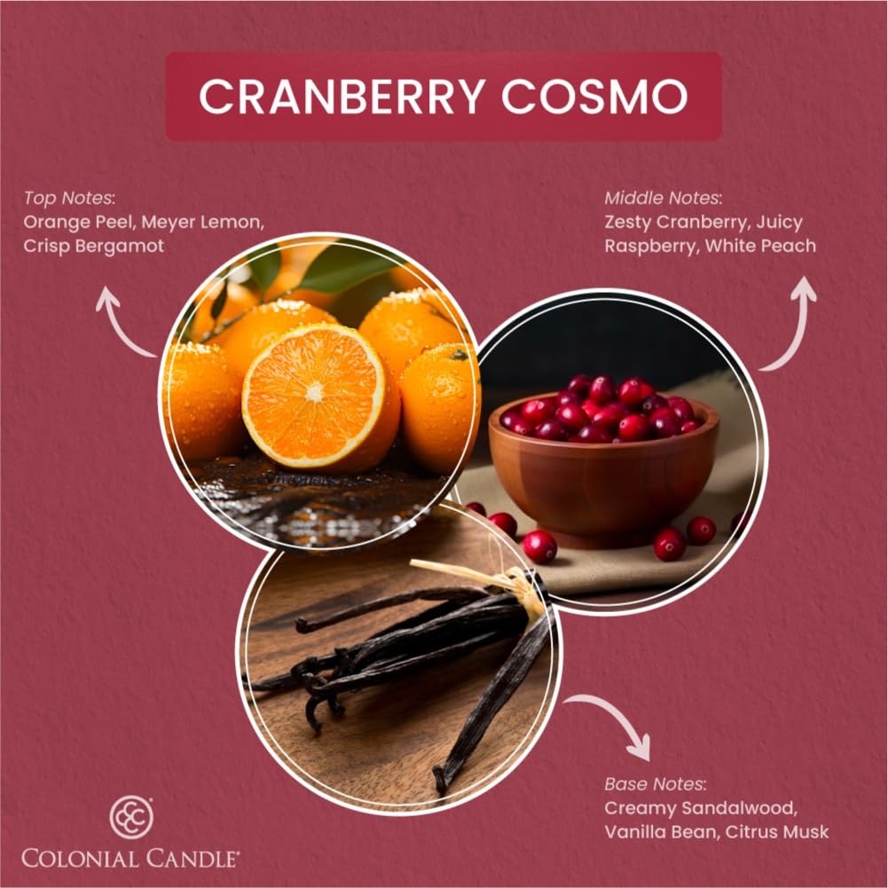 Cranberry Cosmo Scented Jar Candle, 2 Wick, 3.5 oz, Mottled Wax Candle