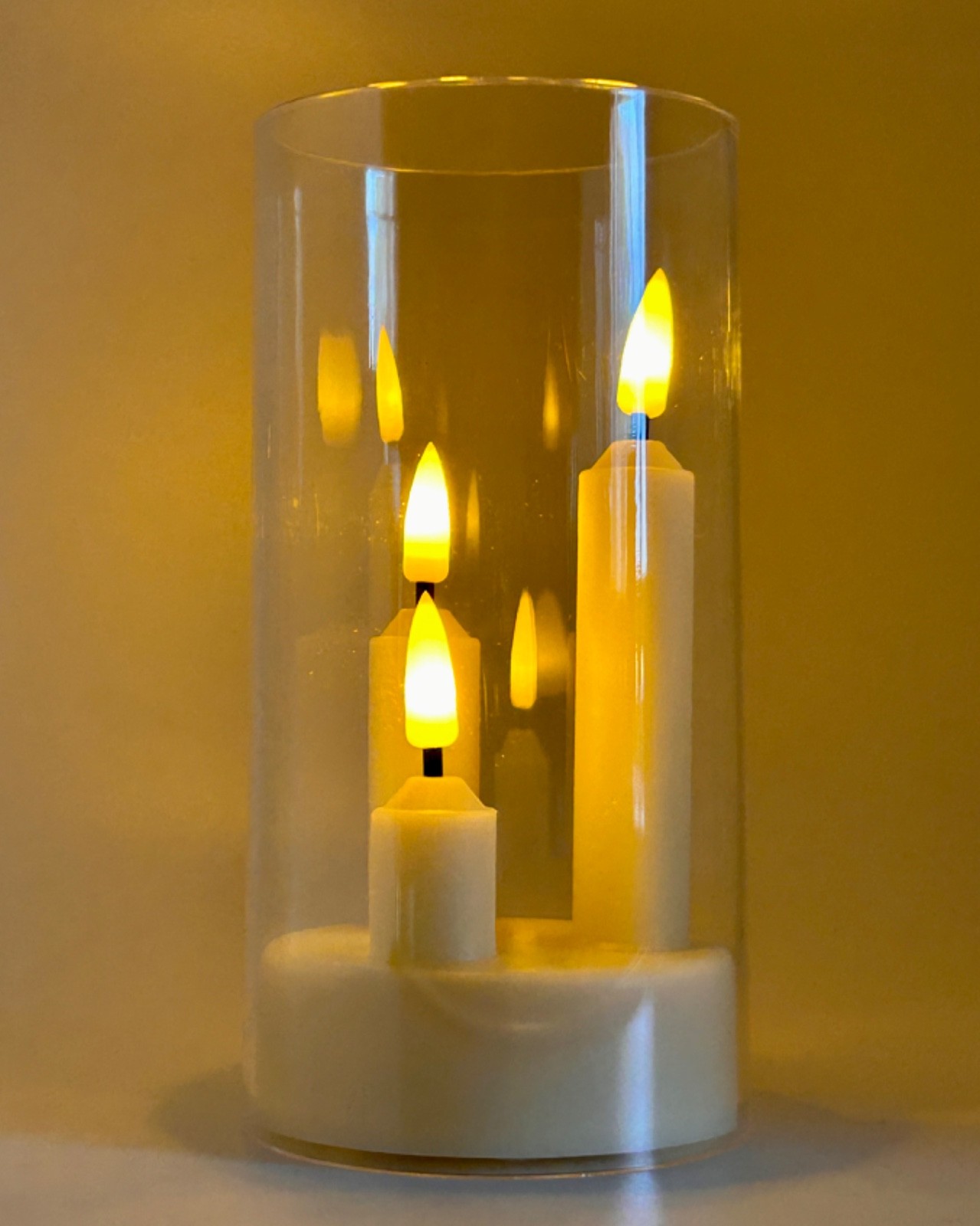 Amill Q-246 | LED Candles | Set of 3 | Stick Candles | Includes 3 AAA Batteries