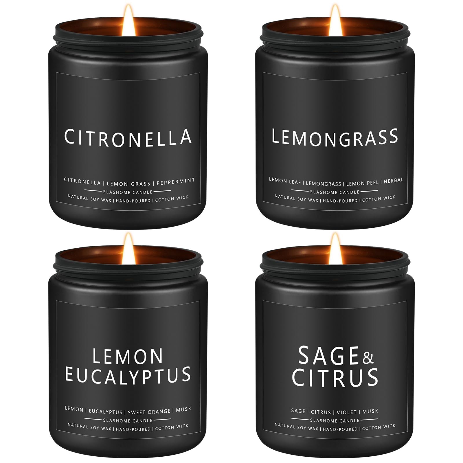 Citronella Candles Outdoor, Scented Candles Soy Jar Candle for Outdoor Patio …