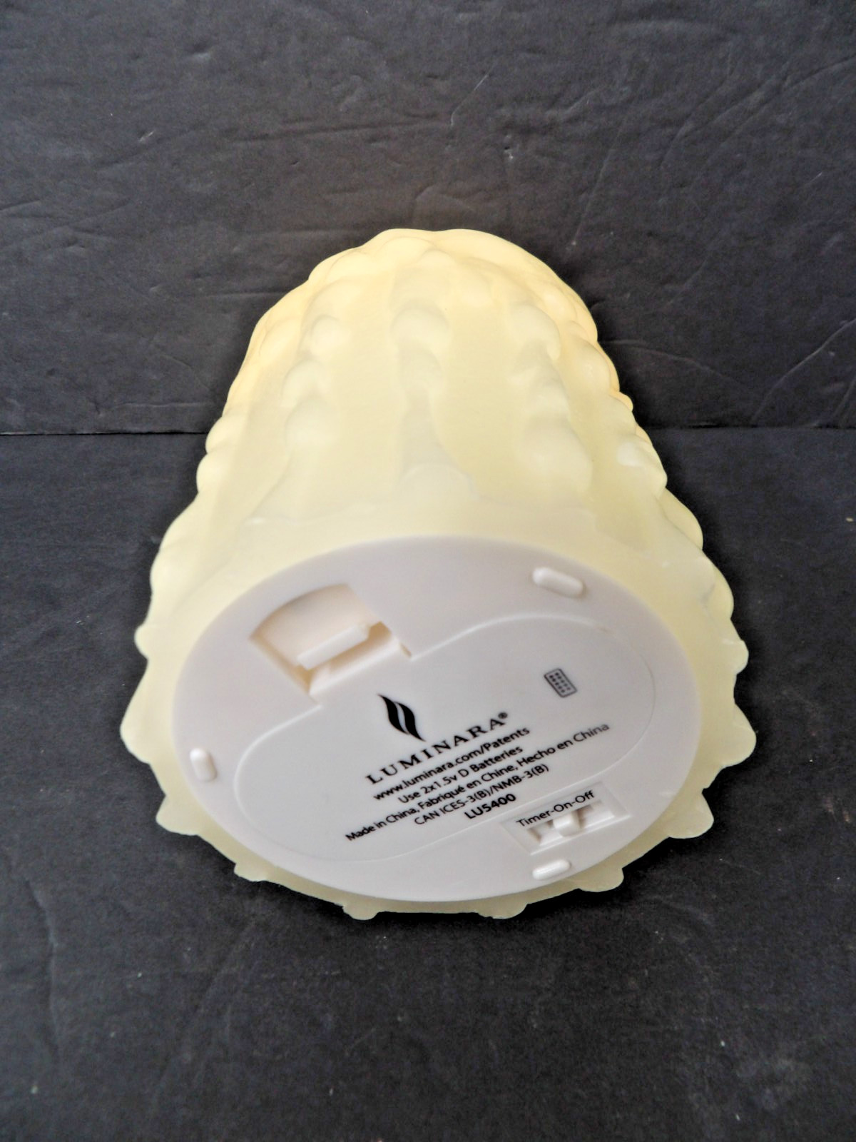 Luminara Ivory Heavy Drip Wax Flameless Pillar Candle 5″ x 4″ w/ Remote