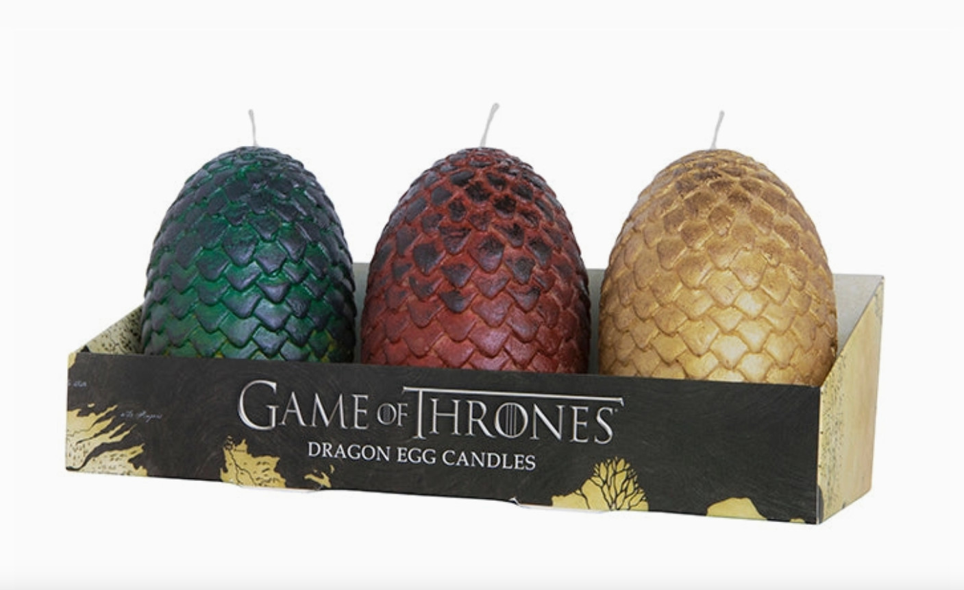 Game of Thrones Dragon Egg Candles, Set of 3
