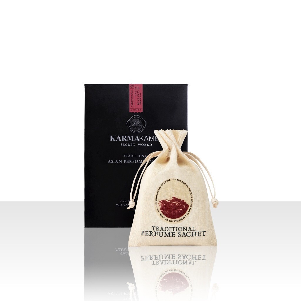 3x KARMAKAMET Perfume Sachet Night Lotus Flower Scent Traditional Asian 50g