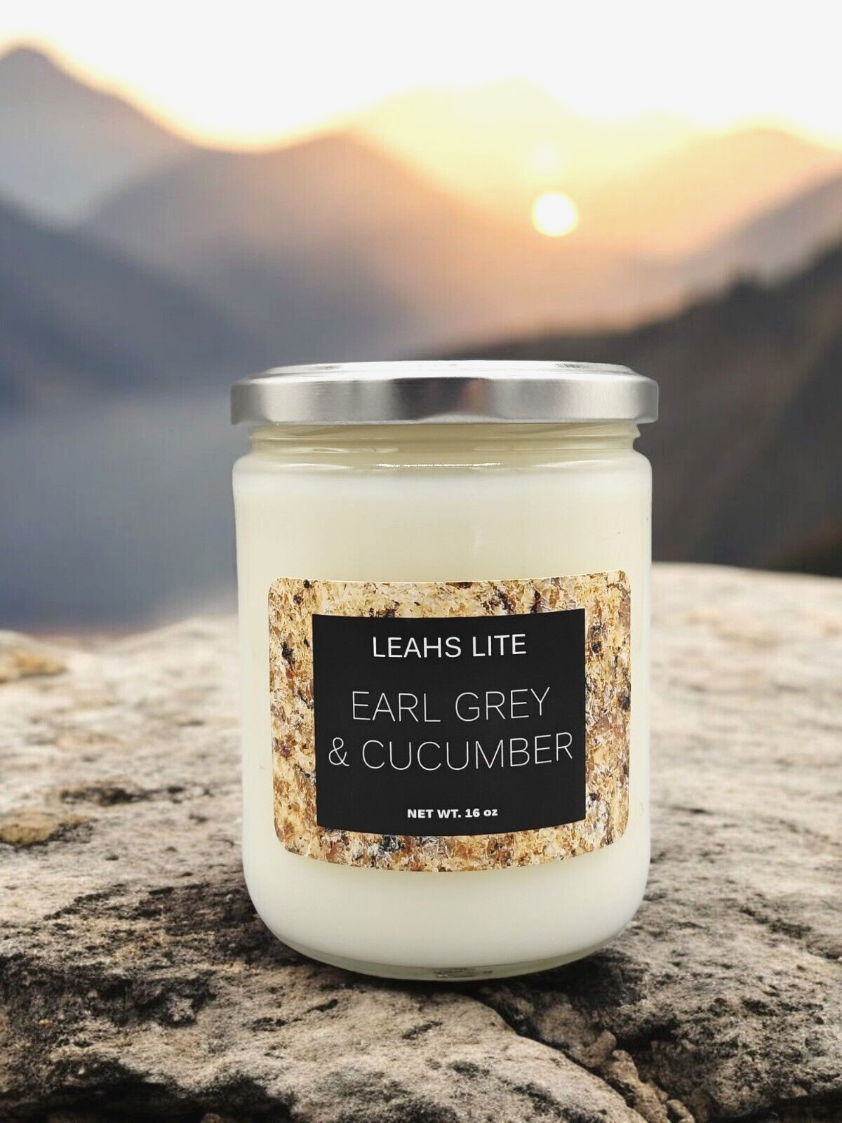 Wood Wick EARL GREY & CUCUMBER Jo Malone TYPE * Leah’s Lite Candle 16oz