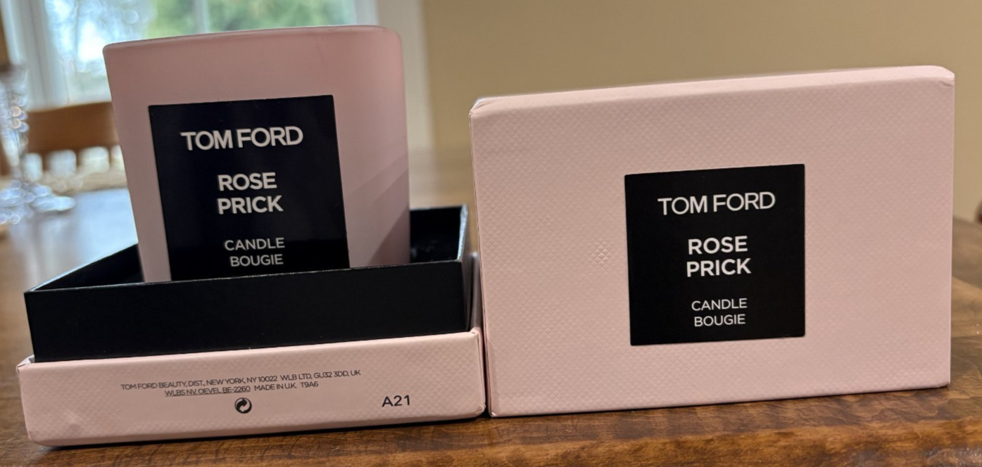 Tom Ford Rose Prick Candle 7oz 200g Private Blend Pink Luxury Bougie Unused