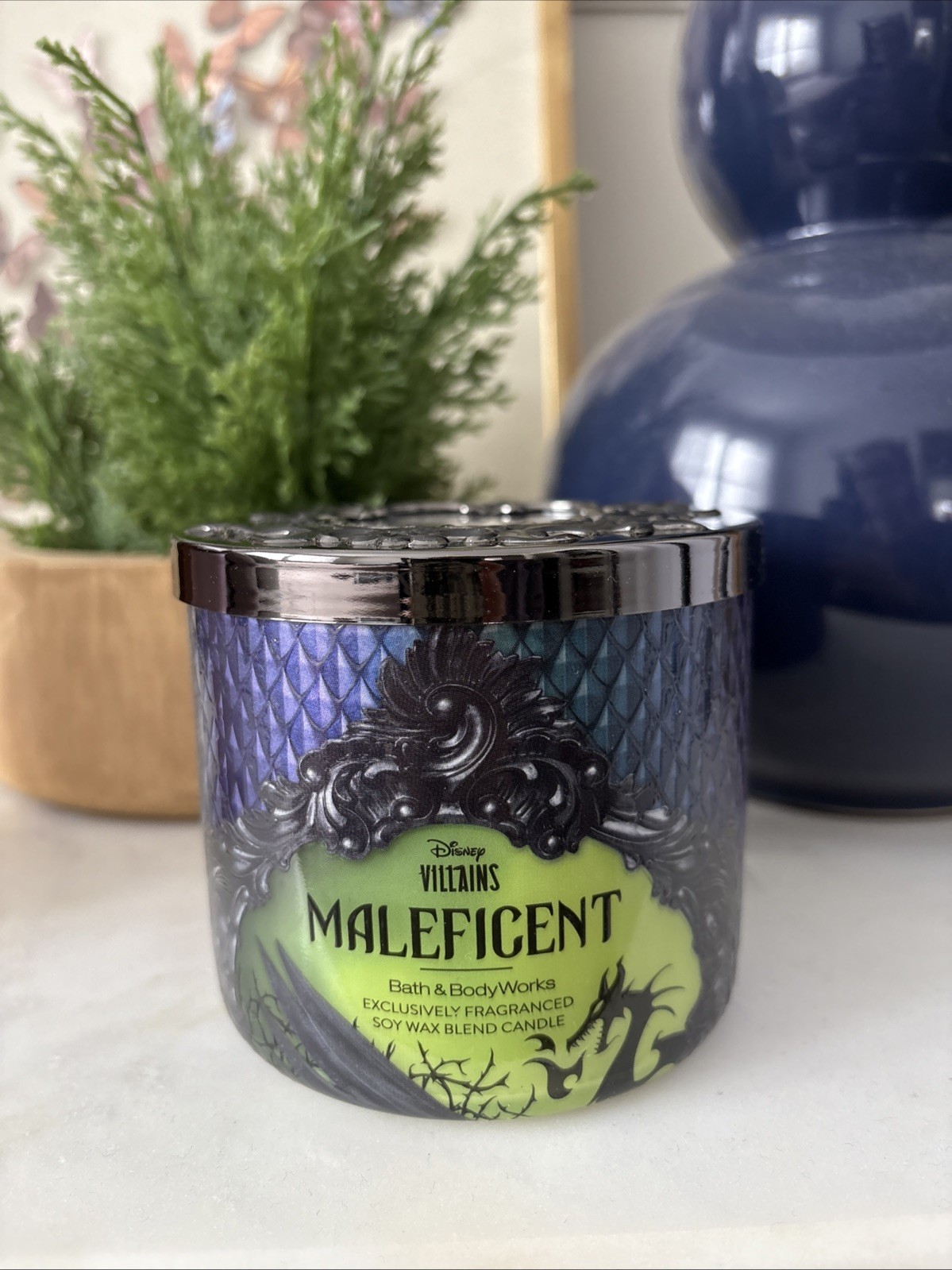 Bath & Body Works Disney Villains Maleficent 3 Wick Candle Mystical Woods NEW