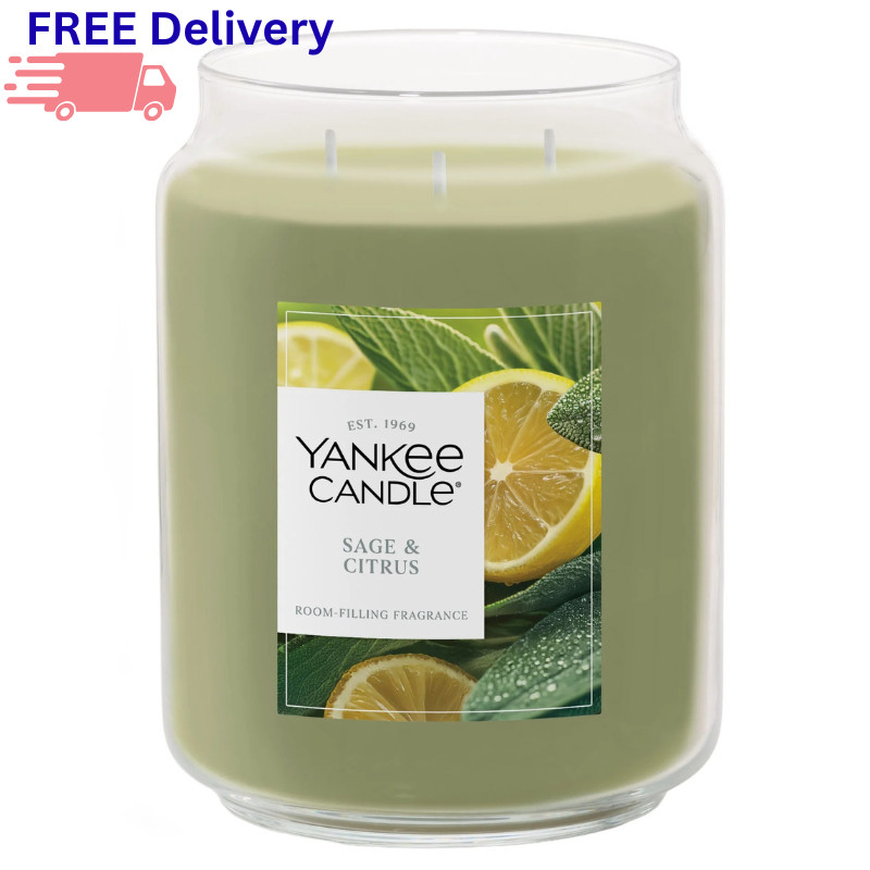 Yankee Candle 60 oz Large 3-Wick Jar Candle Premium Plant Wax Blend Home Decor