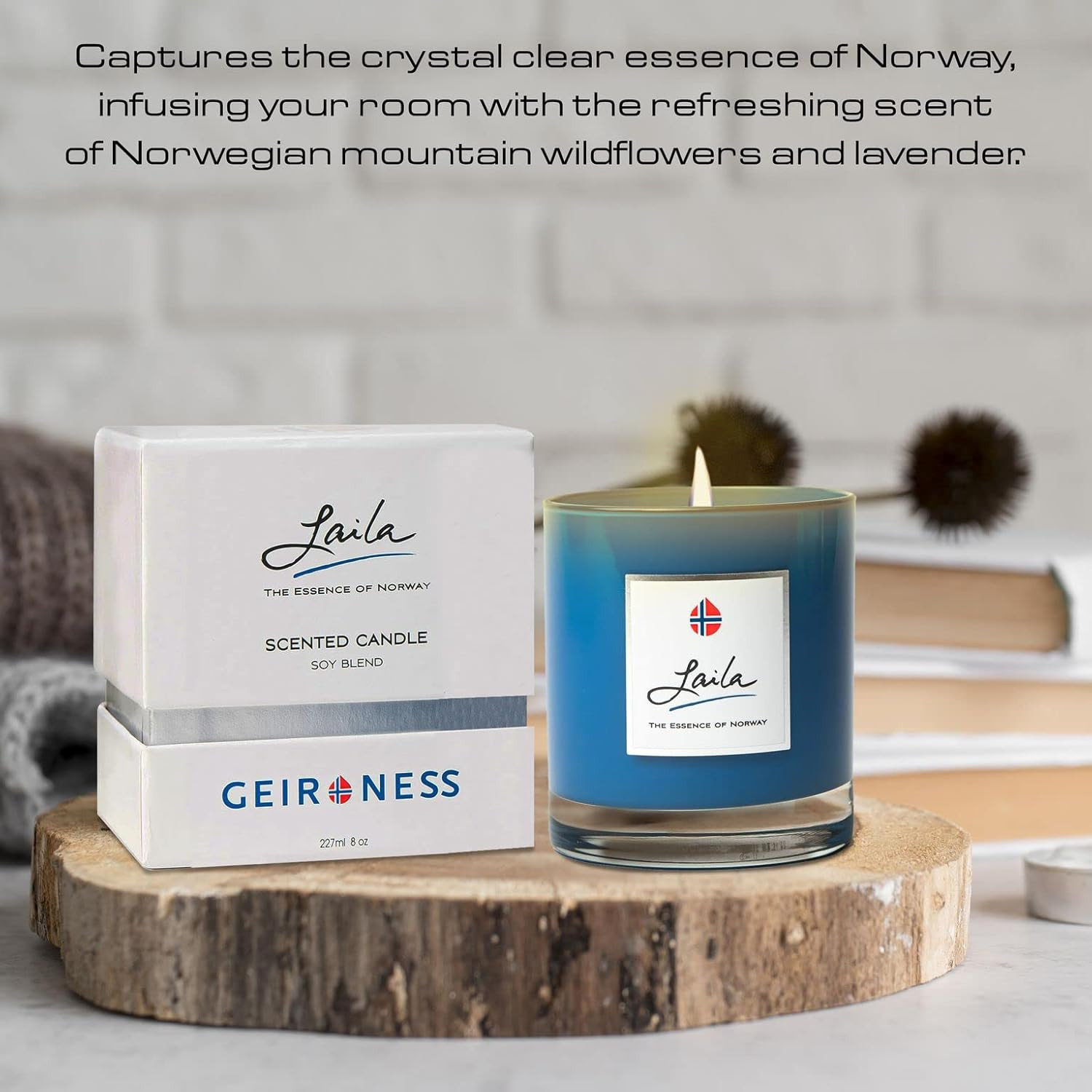 Laila Perfume Candle – Soy Wax Scented Candles for Home, Bathroom and Spa Room –