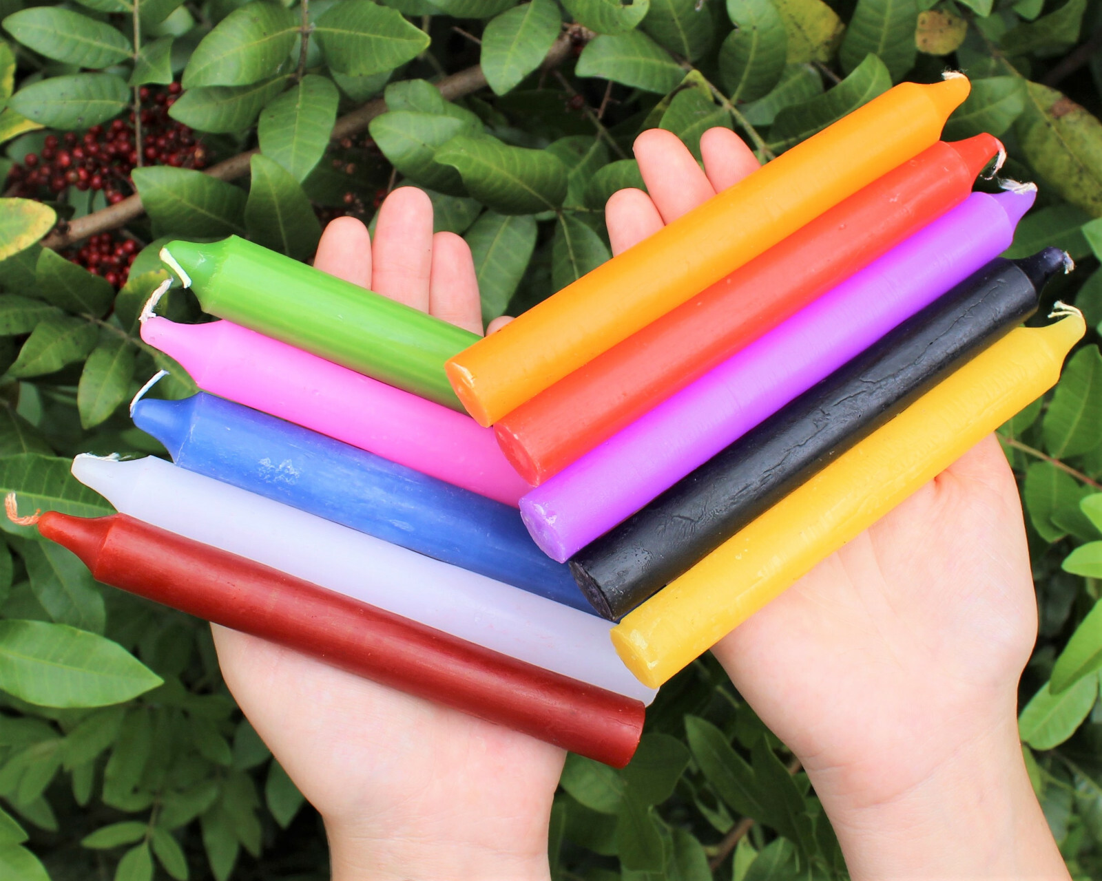 Bulk Lot of 50 x 6″ Taper Spell Candles: ASSORTED COLOR (Wicca Altar Household)