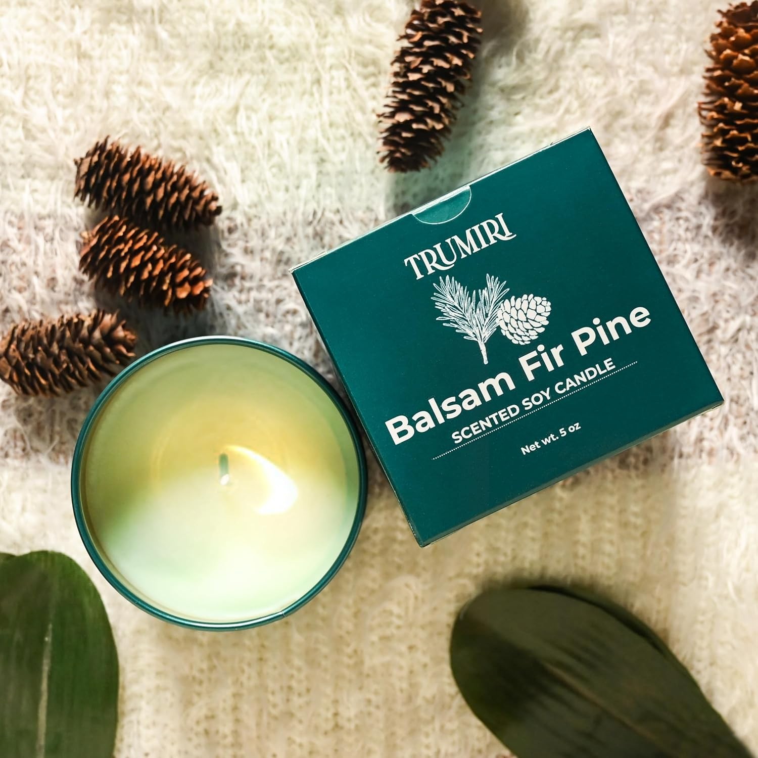 Huge Sale Balsam Fir Pine Soy Wax Scented Candle Perfect Gift for Fall,Christmas