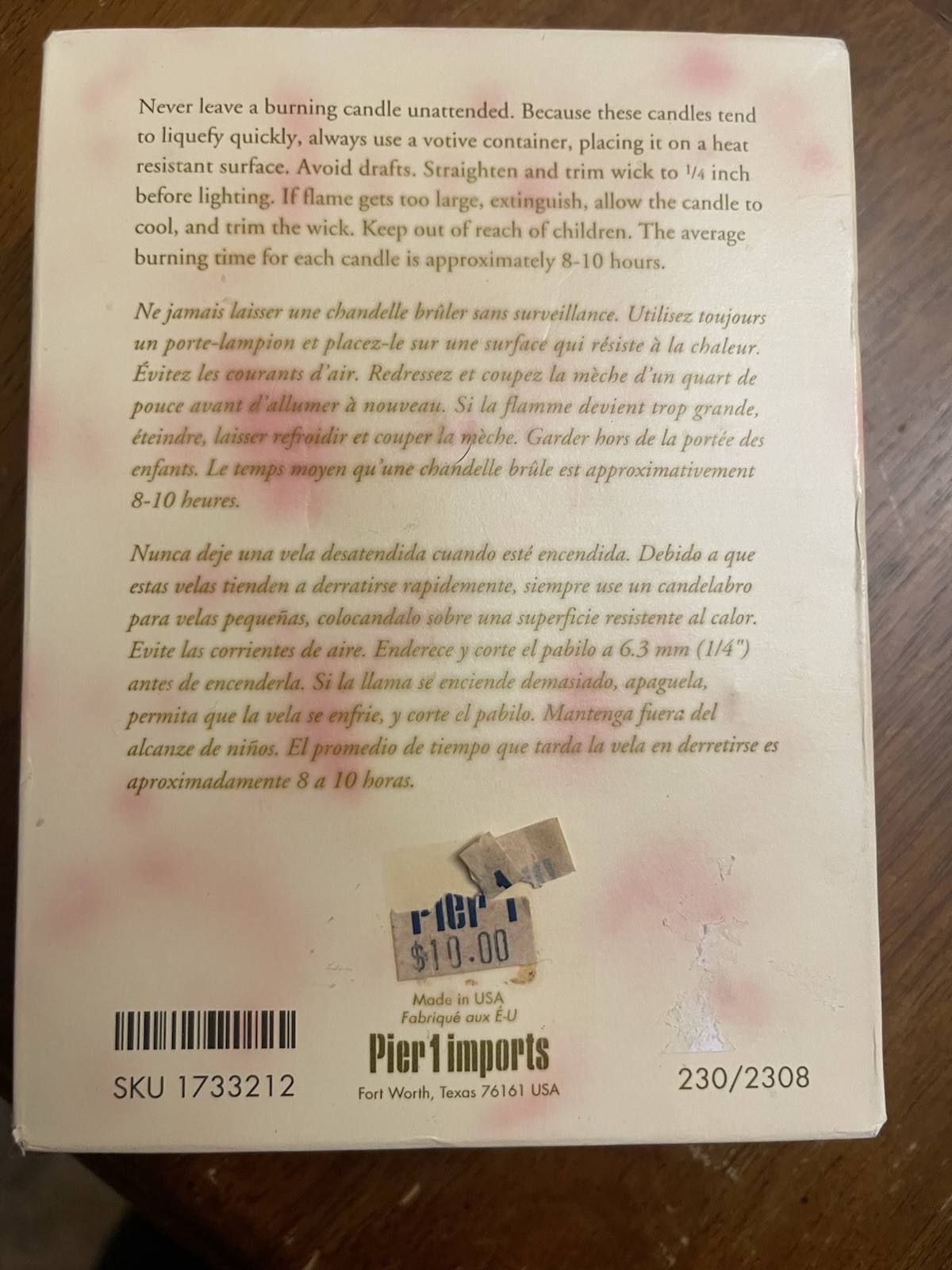 Pier 1 Imports Cranberry Balsam Set Of 12 Votive Candles Discontinued
