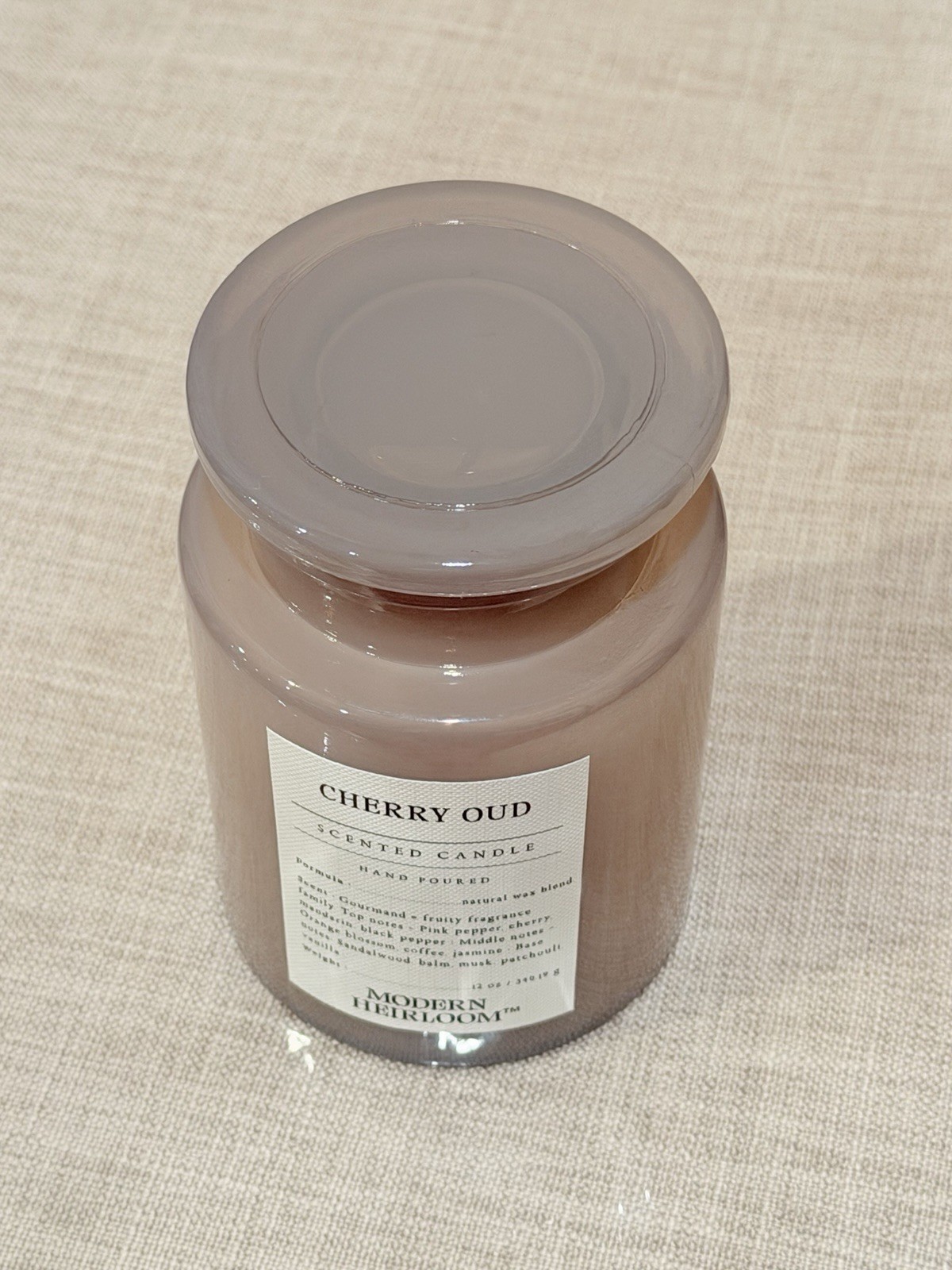 Sand & Fog Modern Heirloom Cherry Oud One Wick Scented Candle 12 oz