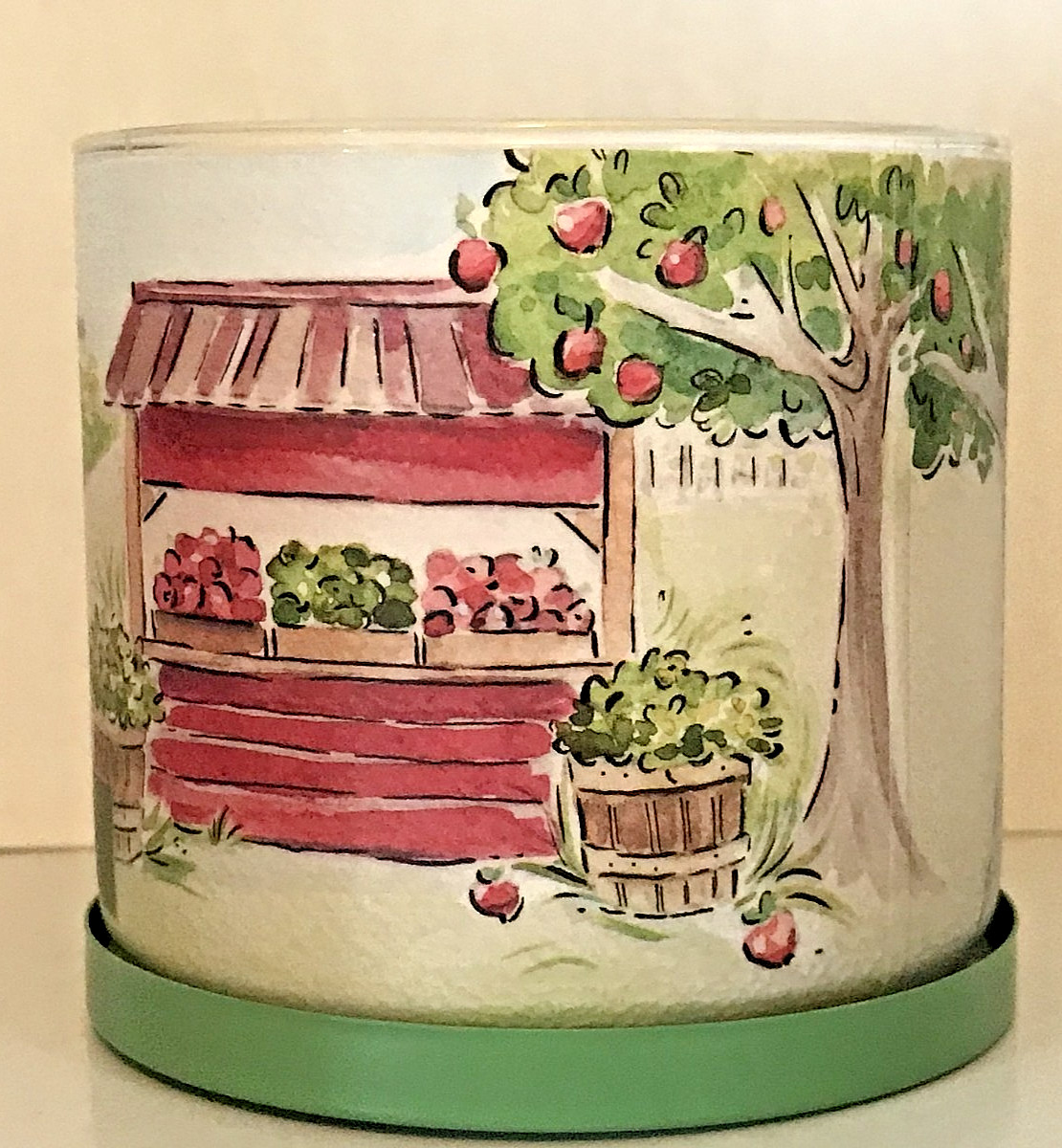 CIDER LANE CANDLE LARGE 3 WICK 14.5 OZ BATH BODY WORKS WHITE BARN GREEN NEW FALL