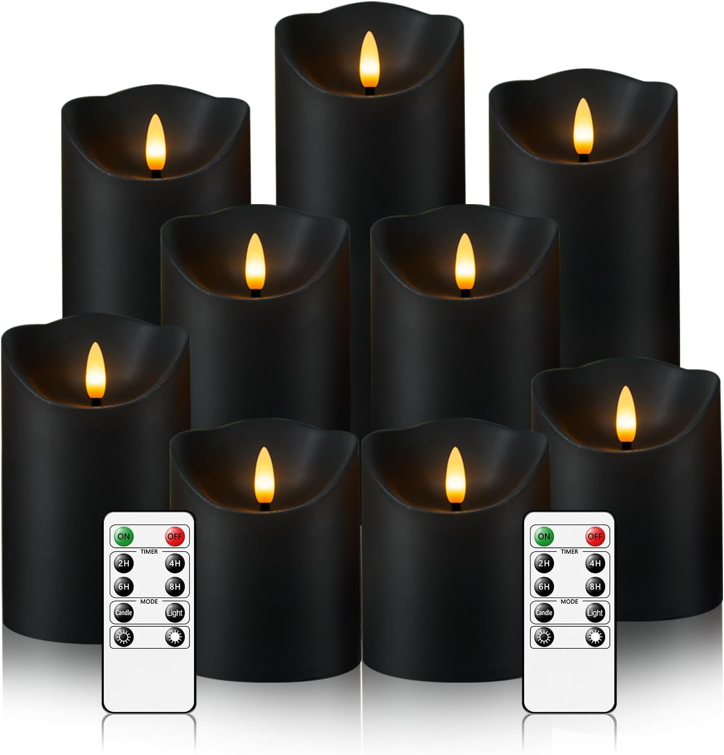 Flameless Candles with Remote, Battery Operated Flickering Flameless Candles, LE