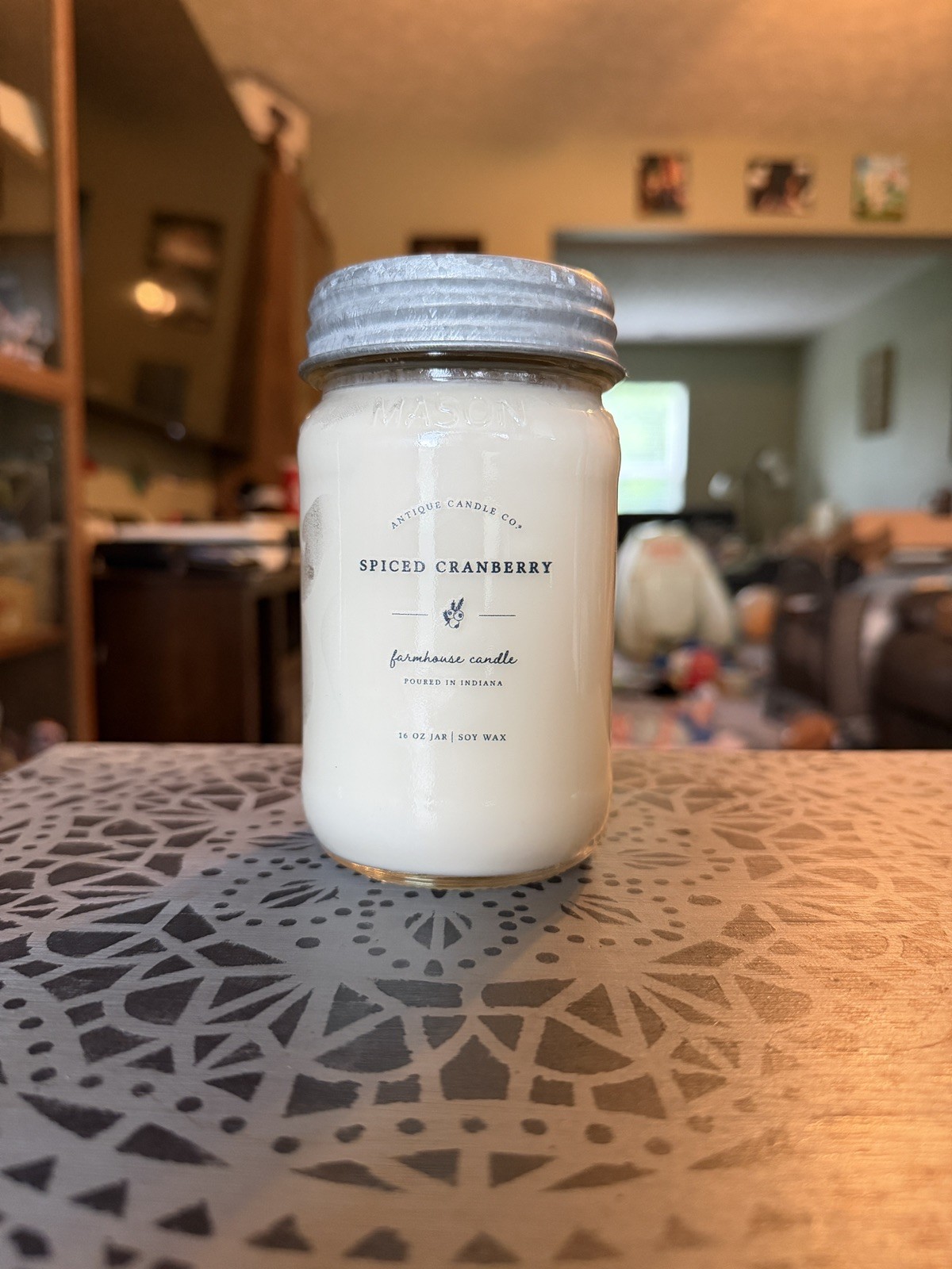 Antique Candle Co. Spiced Cranberry 16 oz Farmhouse Soy Wax Candle