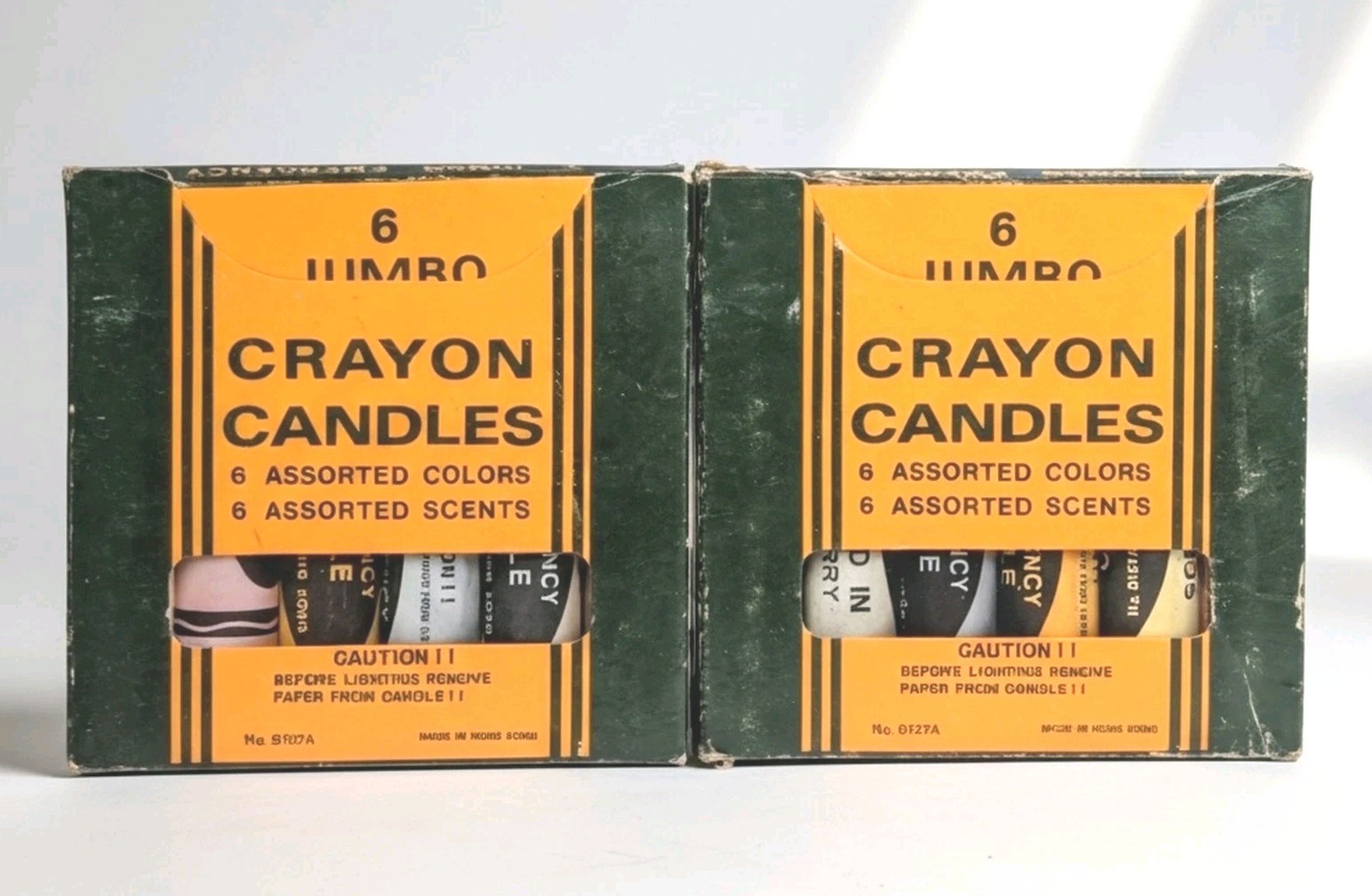 Vintage Emergency Crayon Candles Jumbo Colors Scented Fruits Crayola 2 Boxes