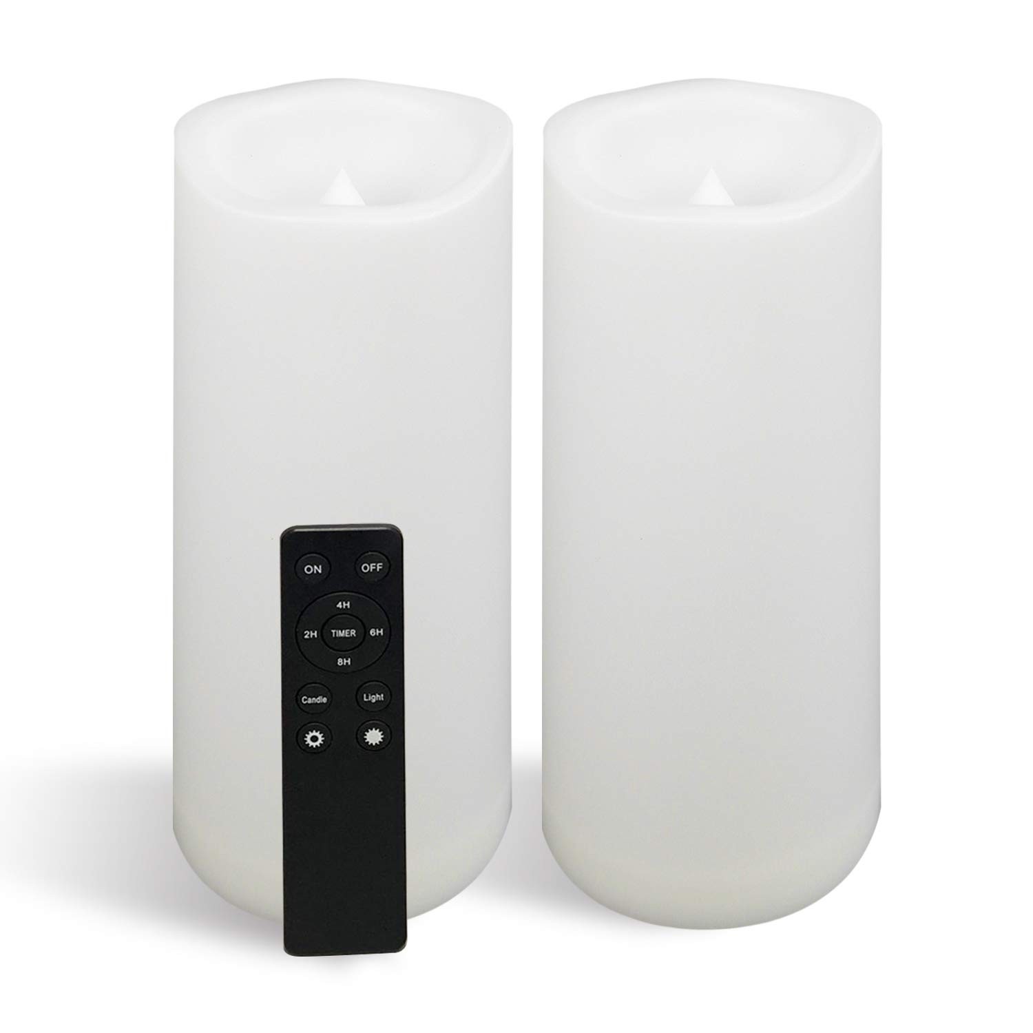 Waterproof Outdoor Battery Operated Flameless Candles with Remote Timer Large Ta