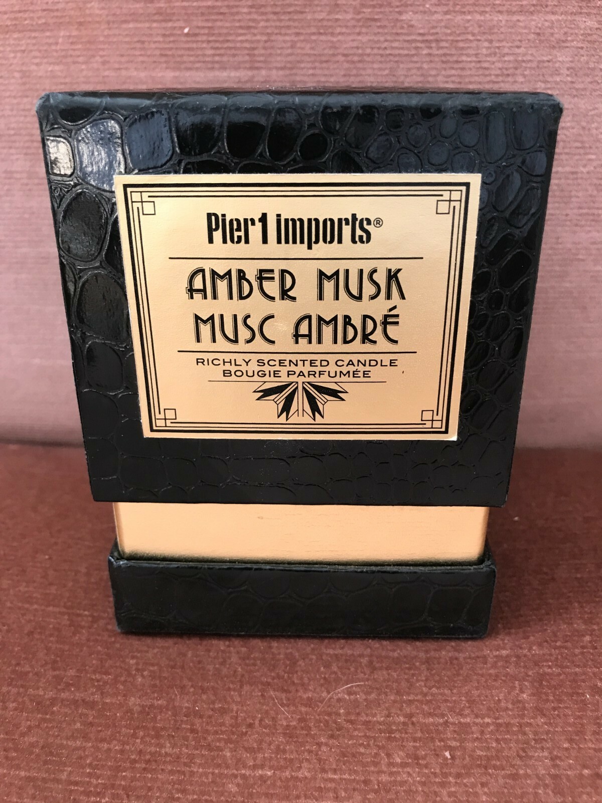 Amber Musk Candle Musc Ambre Richly Scented Bougie Parfumee