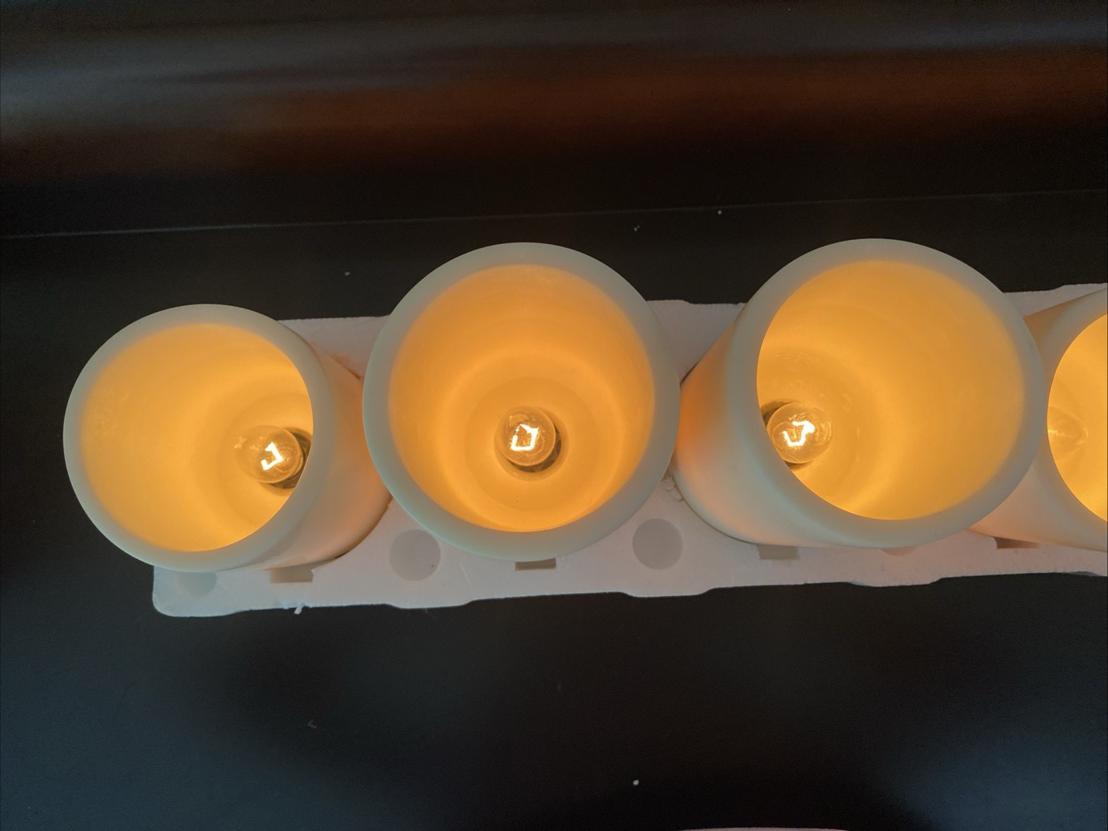 Restoration Hardware Flameless 6 Pillar Candle String Lights 8” 7” + 5.5” High
