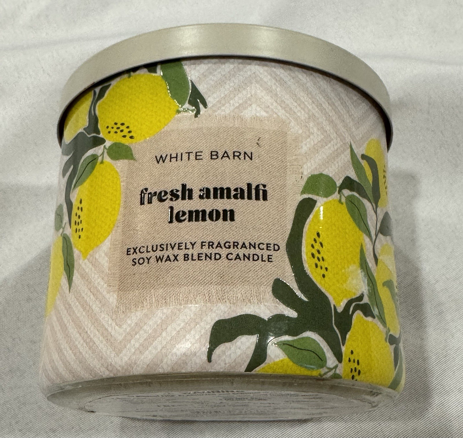 ALL NEW Bath & Body Works Fresh Amalfi Lemon 3-Wick Candle 25-45 burn hrs