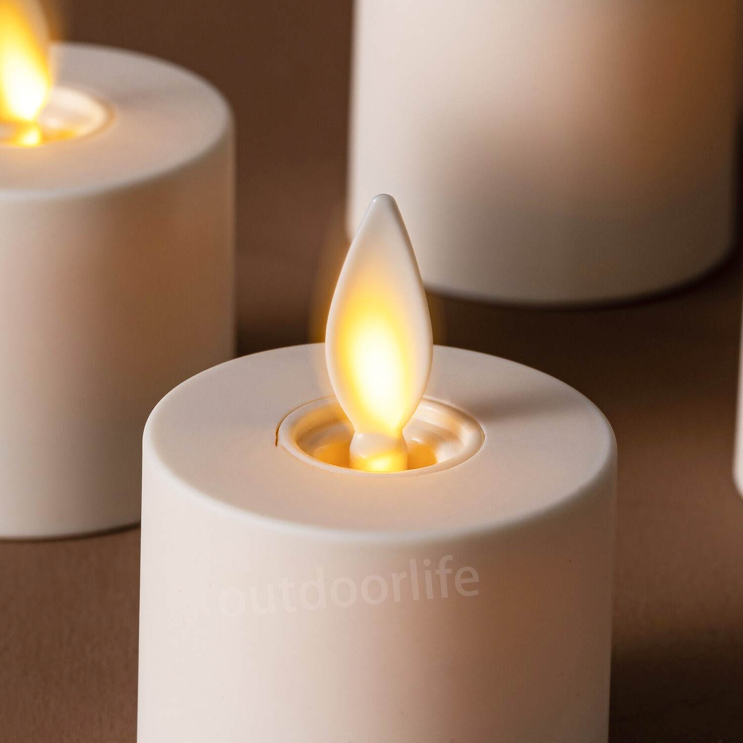 Luminara Flameless Battery LED Tealight Candles with Remote Ivory 2″ H X 1.4″D