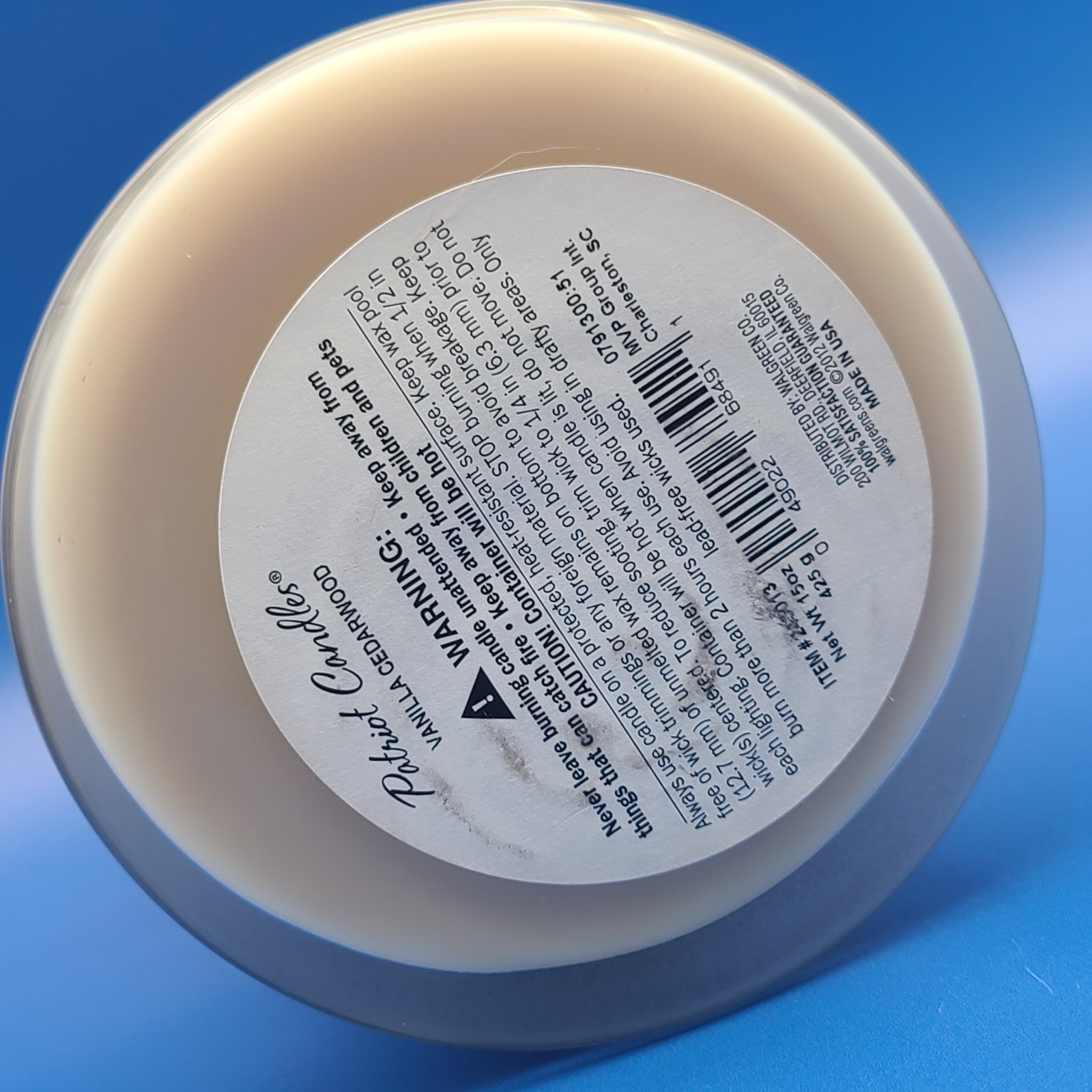 Patriot Candles Wood Lights Vanilla Cedarwood Jar Candle 15 oz NEW FREE SHIPPING